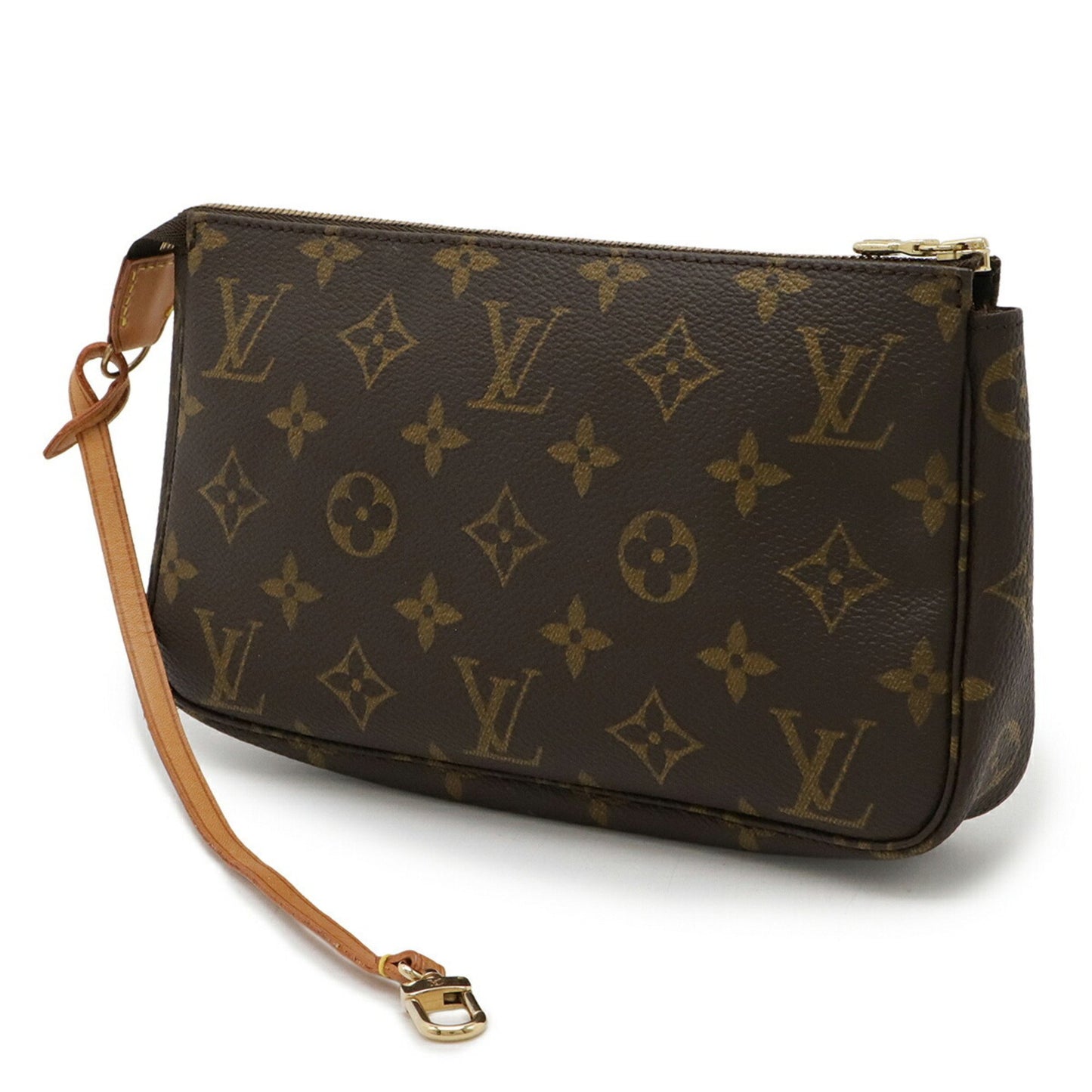 Louis Vuitton Pochette Accessoire, Brown, Canvas, clutch