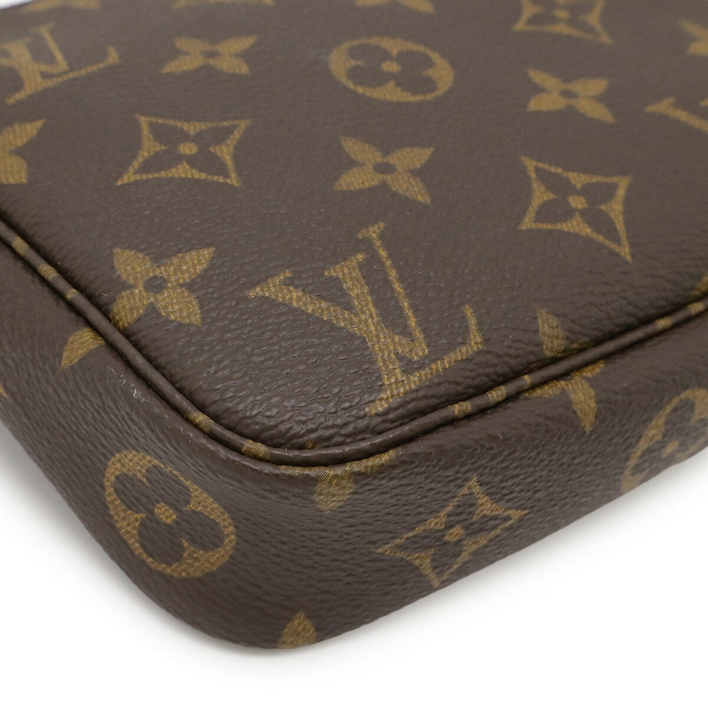 Louis Vuitton Pochette Accessoire, Brown, Canvas, clutch