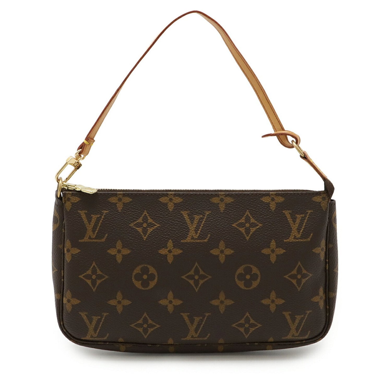 Louis Vuitton Pochette Accessoire, Brown, Canvas, clutch