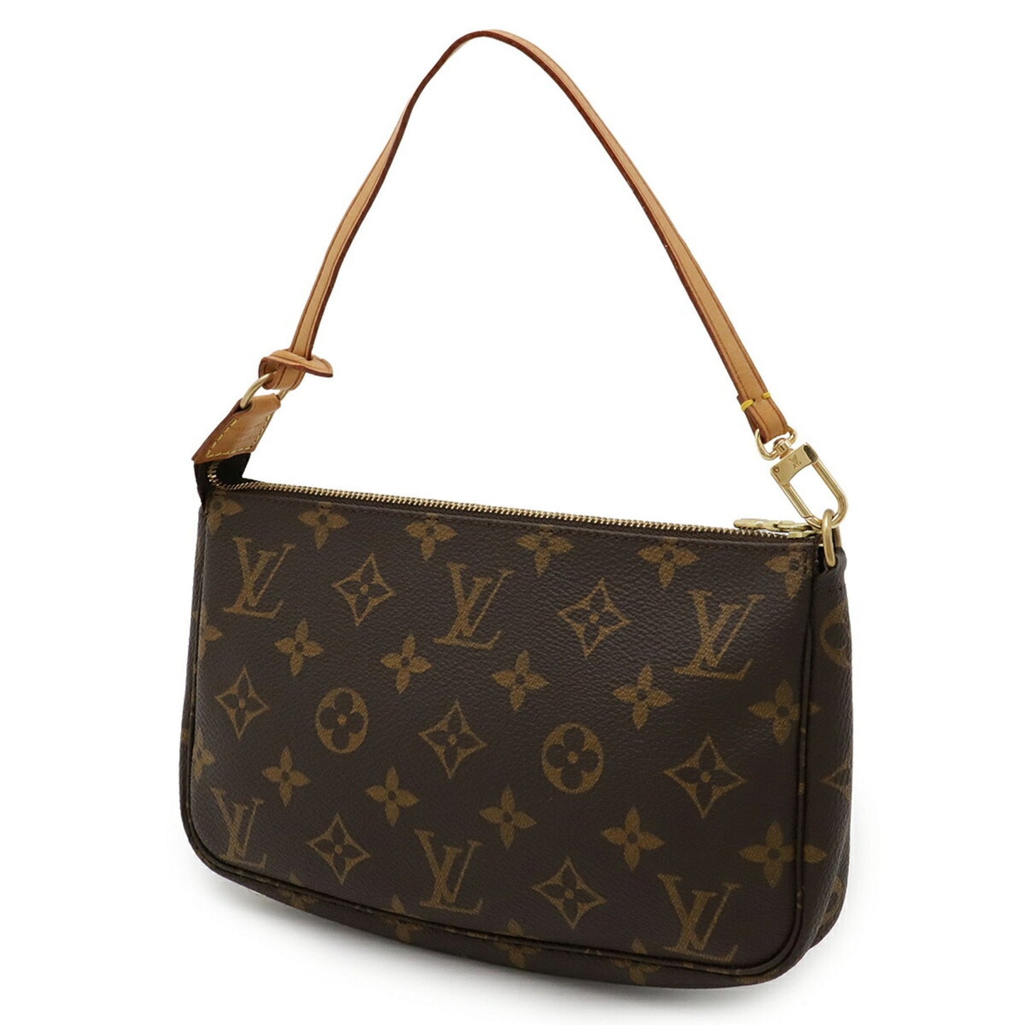 Louis Vuitton Pochette Accessoire, Brown, Canvas, clutch