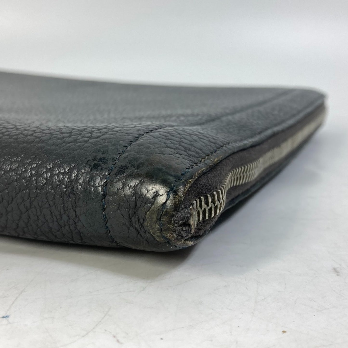 Hermès Pochette, Grey, Leather, clutch