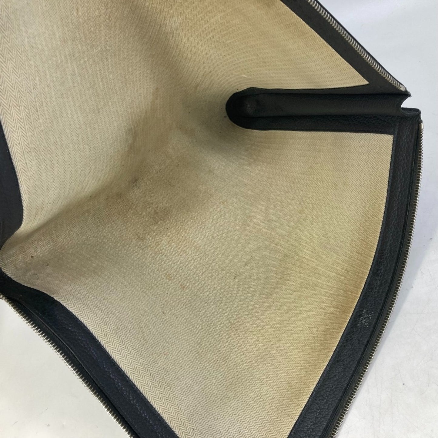 Hermès Pochette, Grey, Leather, clutch