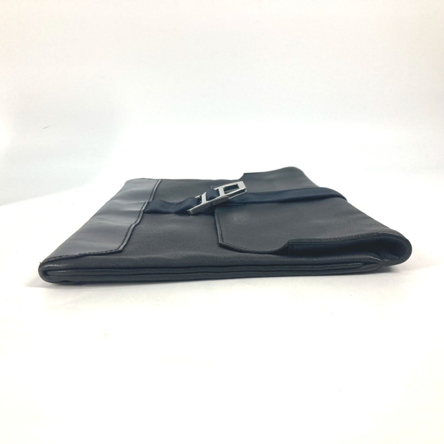 Hermès Cityslide, Navy, Leather, clutch