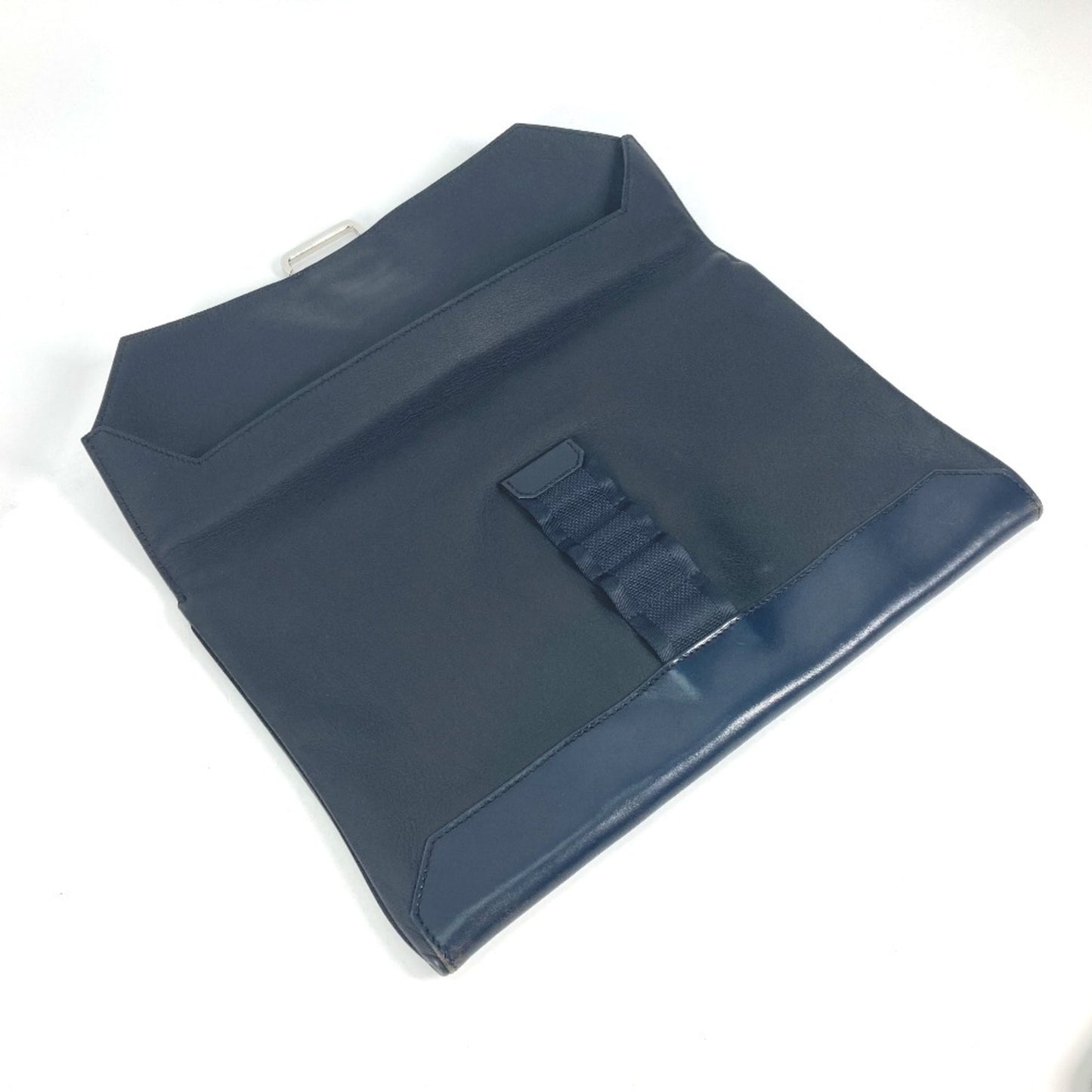 Hermès Cityslide, Navy, Leather, clutch