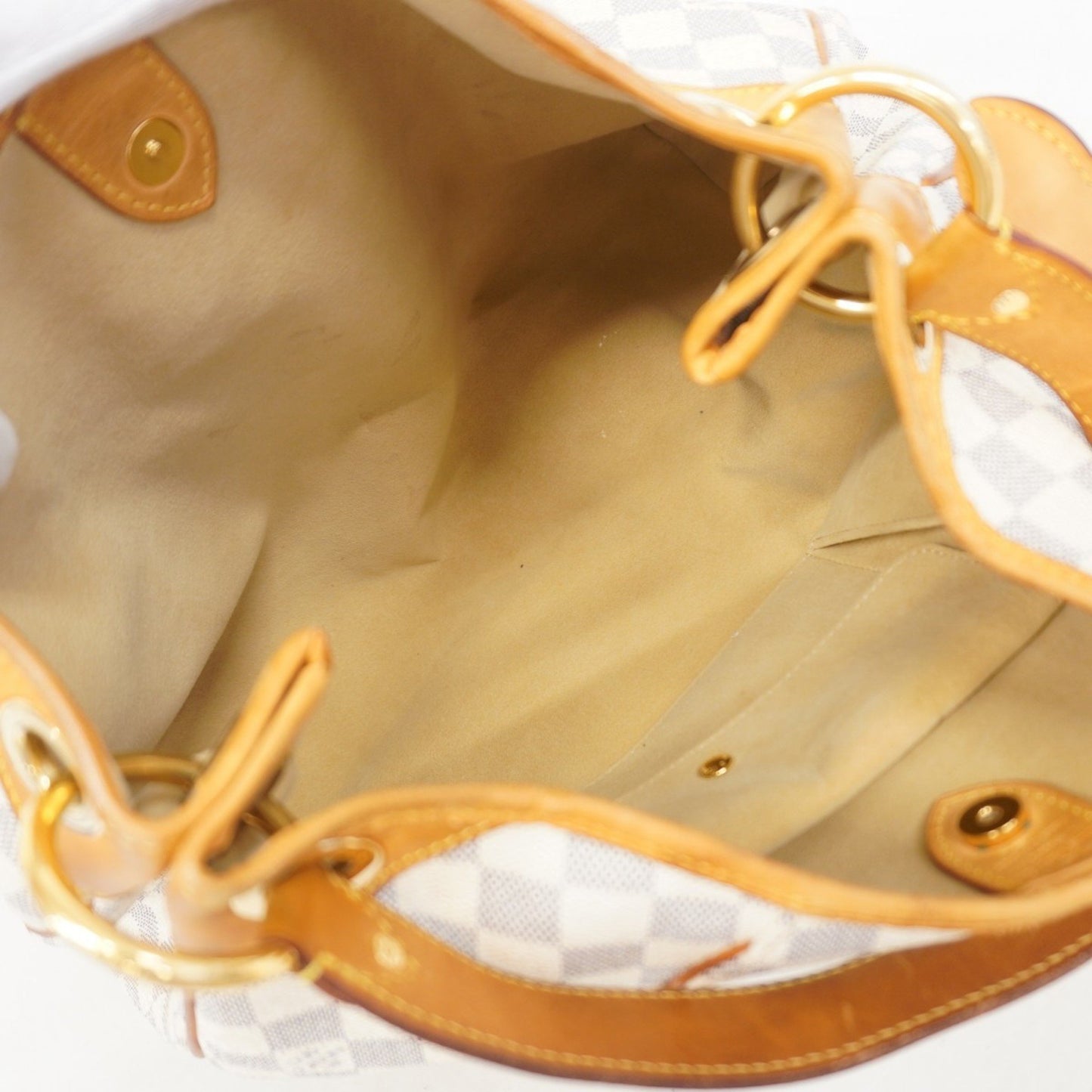 Louis Vuitton Galliera, White, Canvas, shoulder
