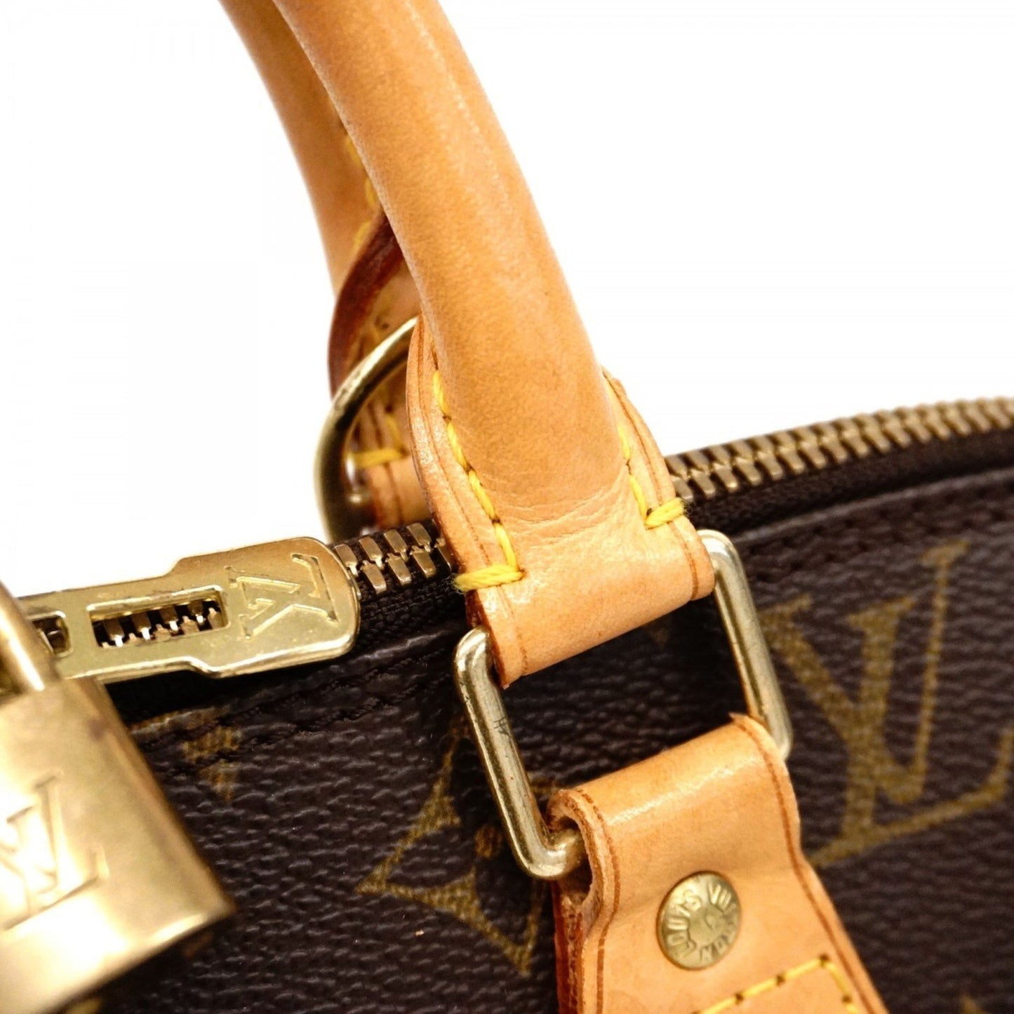 Louis Vuitton Alma, Brown, Canvas, handbag
