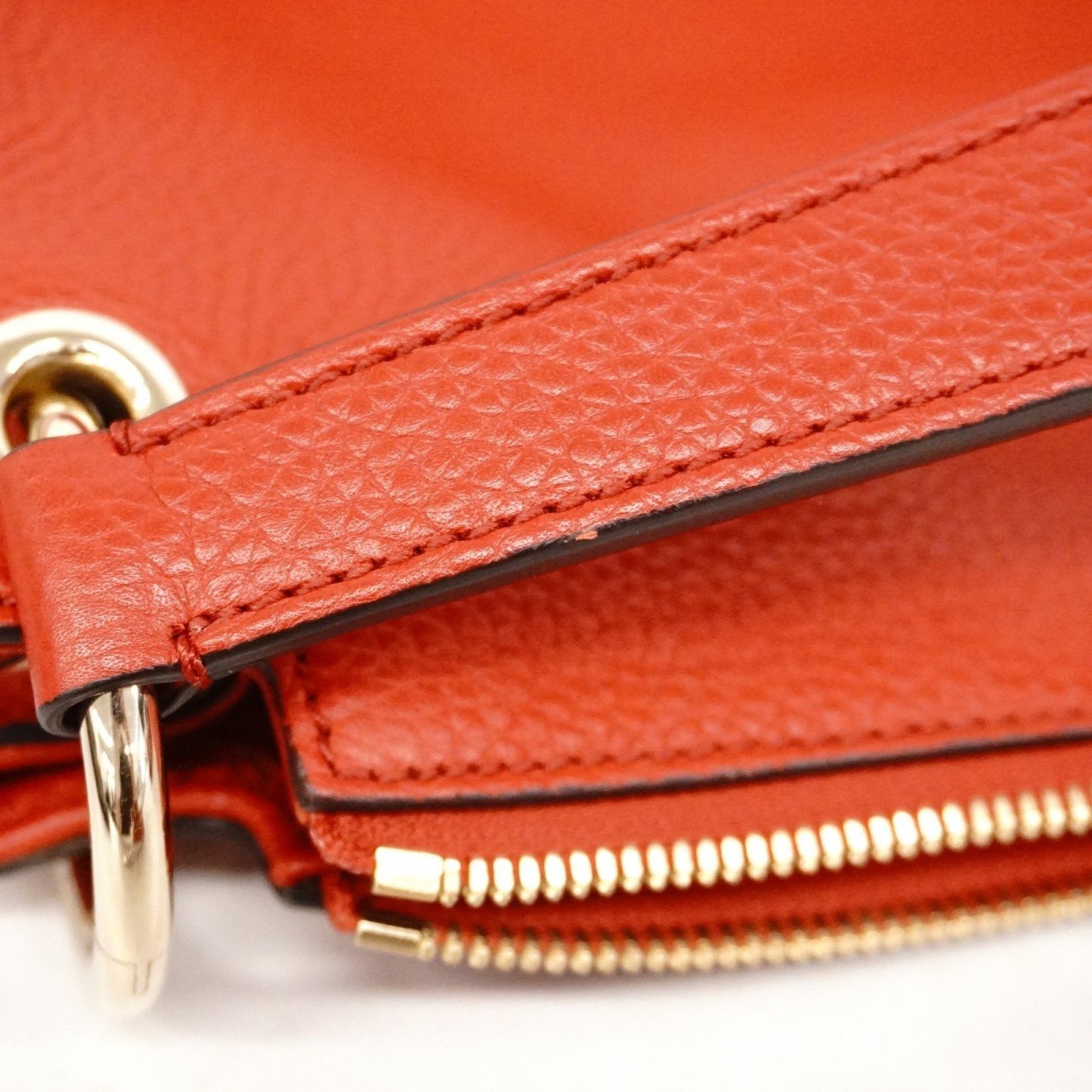Gucci Soho, Red, Leather, shoulder