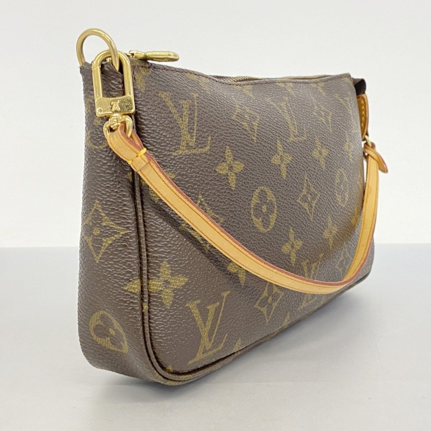 Louis Vuitton Pochette Accessoire, Brown, Canvas, clutch