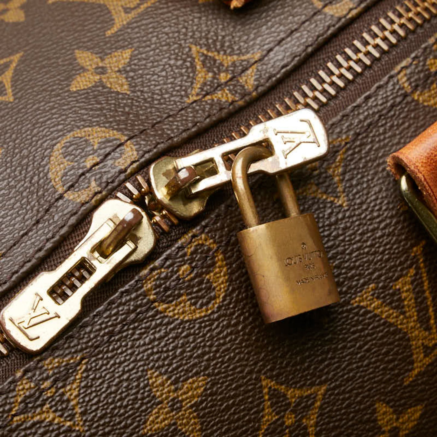 Louis Vuitton Keepall 50, Brown, Canvas, travel