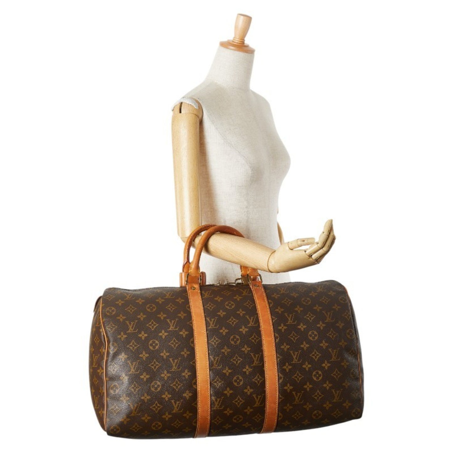 Louis Vuitton Keepall 50, Brown, Canvas, travel