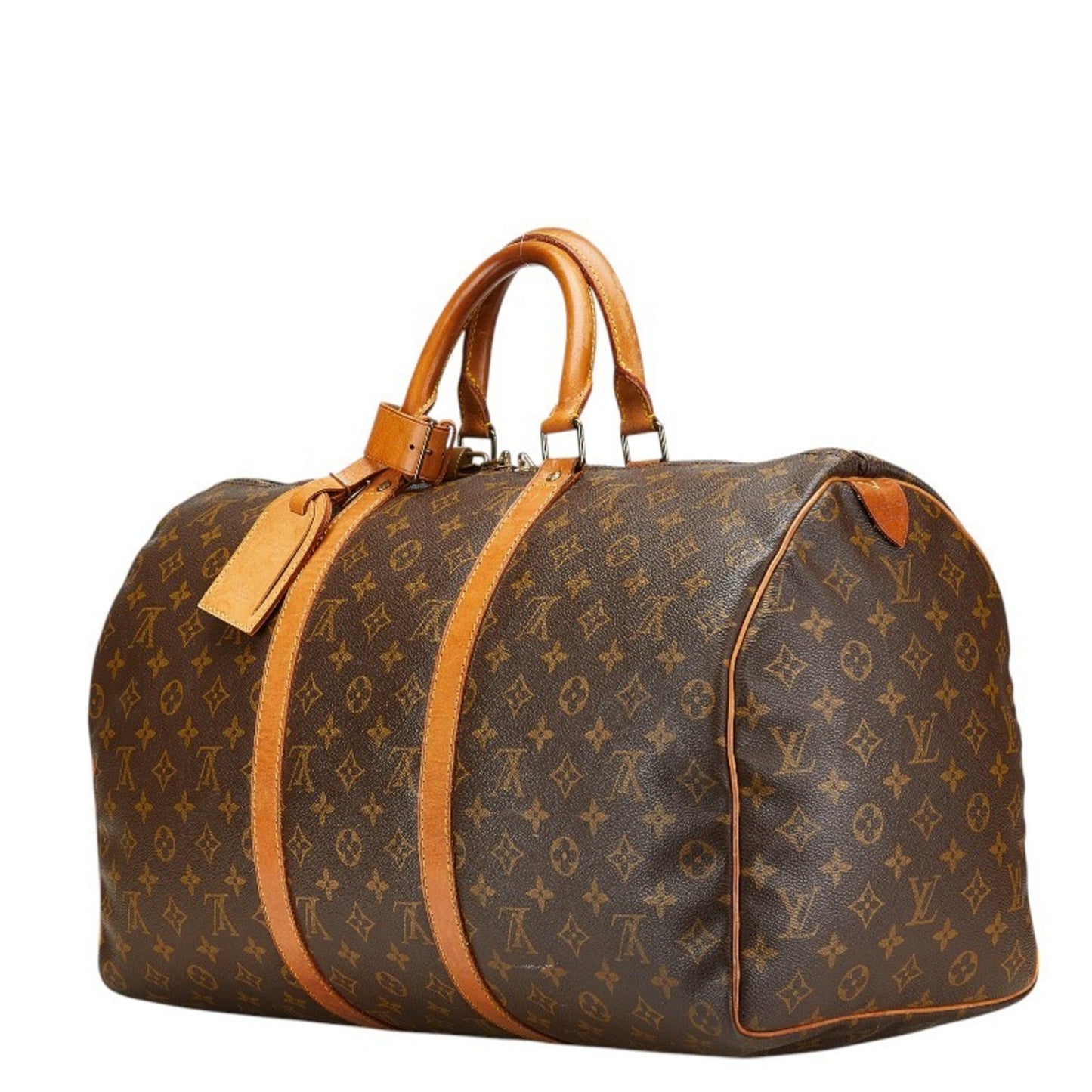 Louis Vuitton Keepall 50, Brown, Canvas, travel
