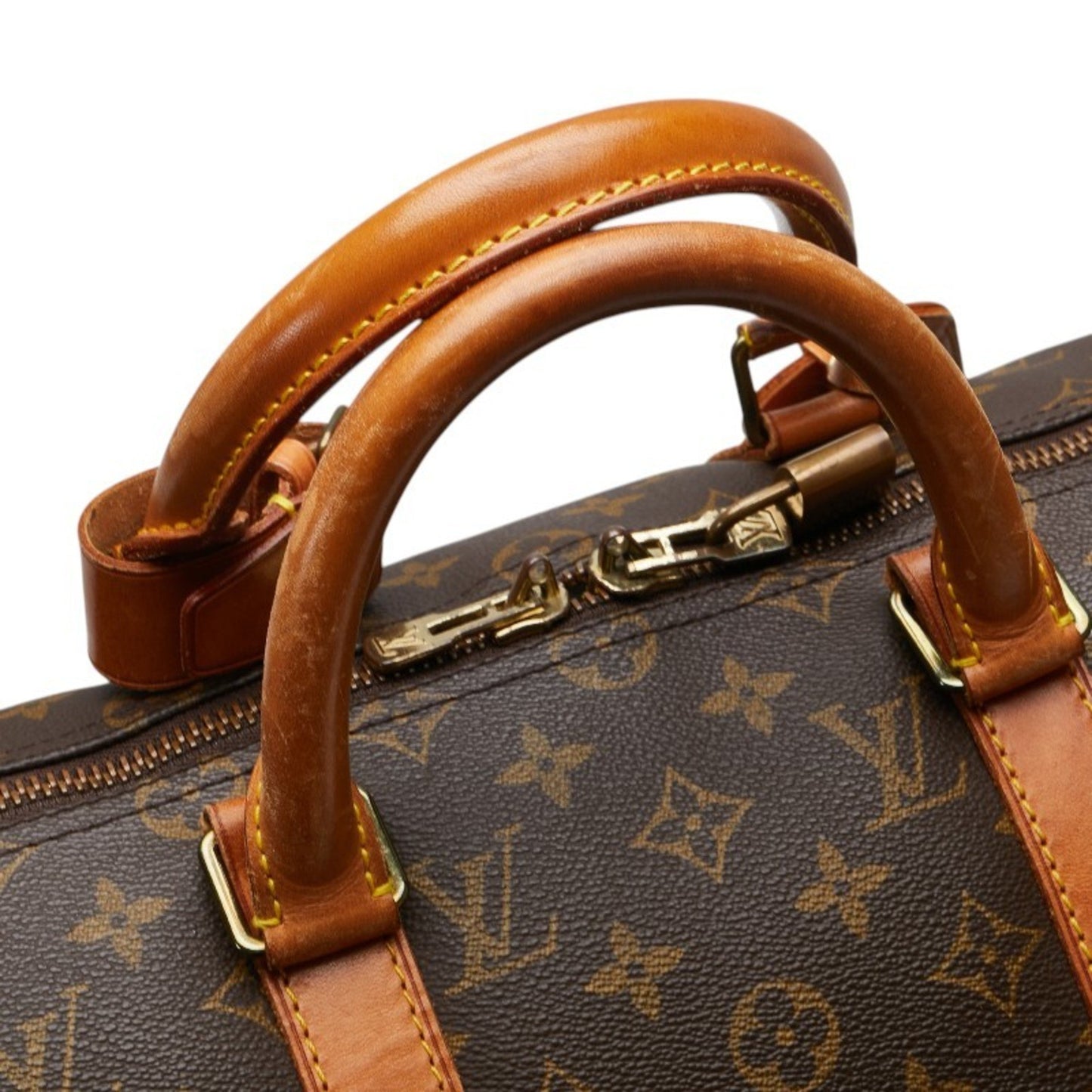Louis Vuitton Keepall 50, Brown, Canvas, travel