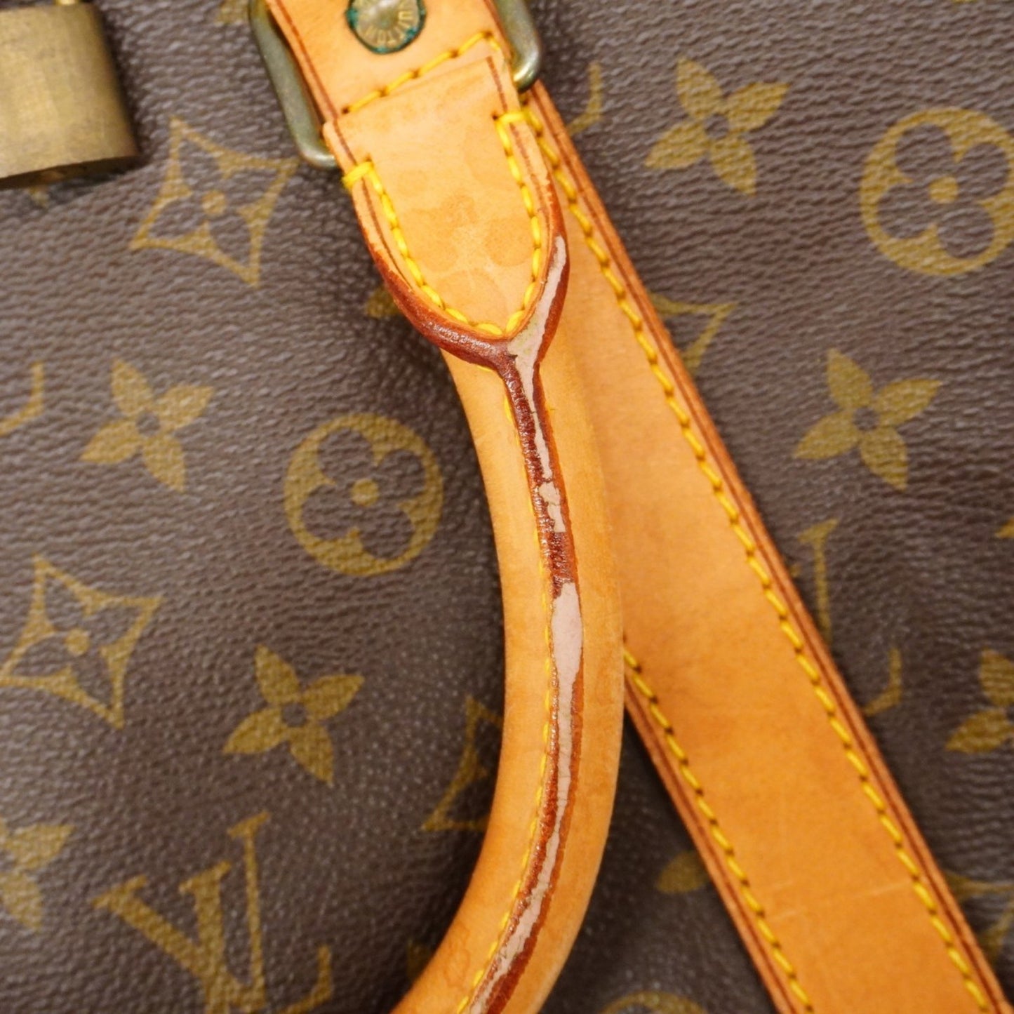 Louis Vuitton Keepall Bandouliere 55, Brown, Canvas, travel