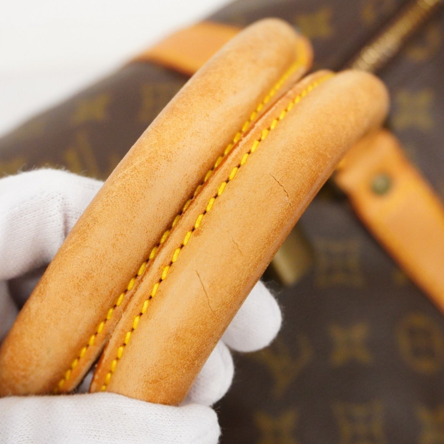Louis Vuitton Keepall Bandouliere 55, Brown, Canvas, travel