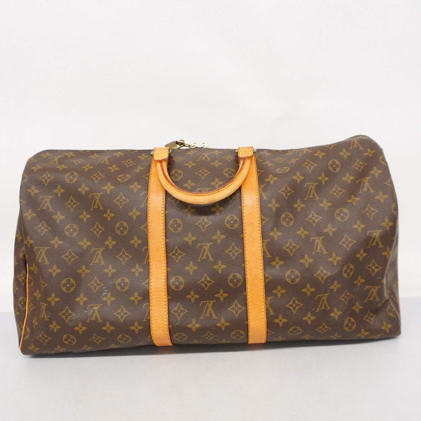 Louis Vuitton Keepall Bandouliere 55, Brown, Canvas, travel
