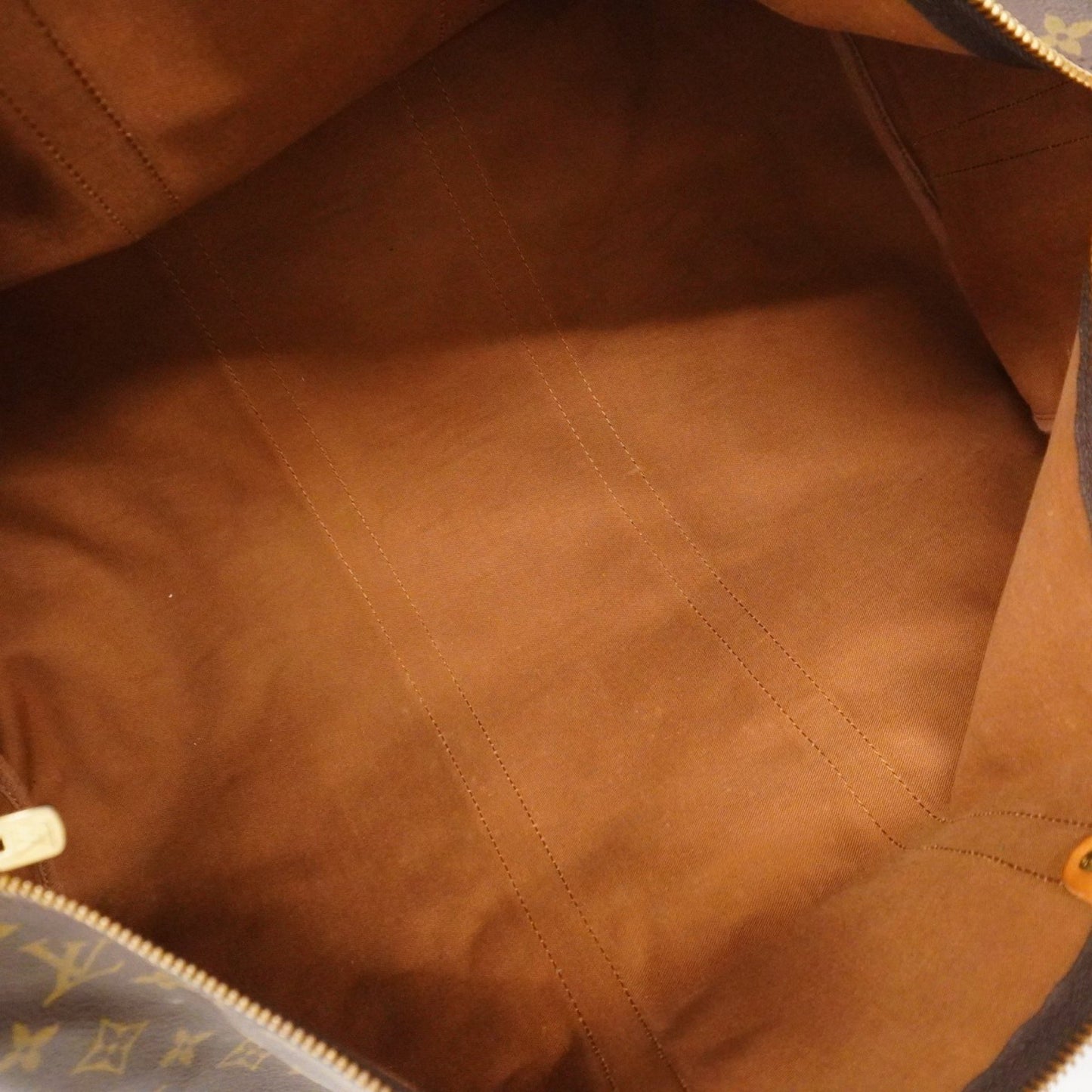 Louis Vuitton Keepall Bandouliere 55, Brown, Canvas, travel