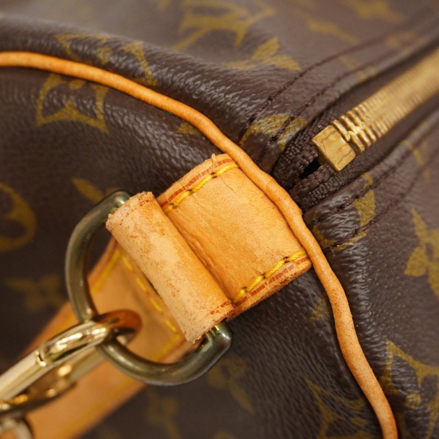 Louis Vuitton Keepall Bandouliere 55, Brown, Canvas, travel