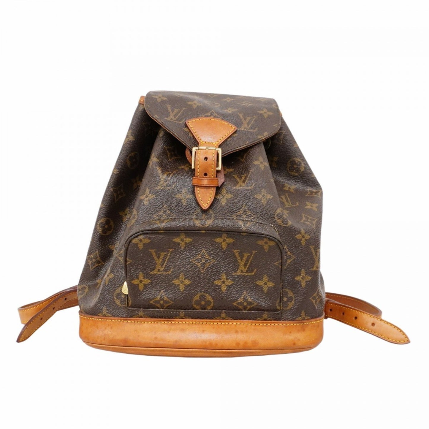 Louis Vuitton Montsouris MM, Brown, "CANVAS, LEATHER", backpack