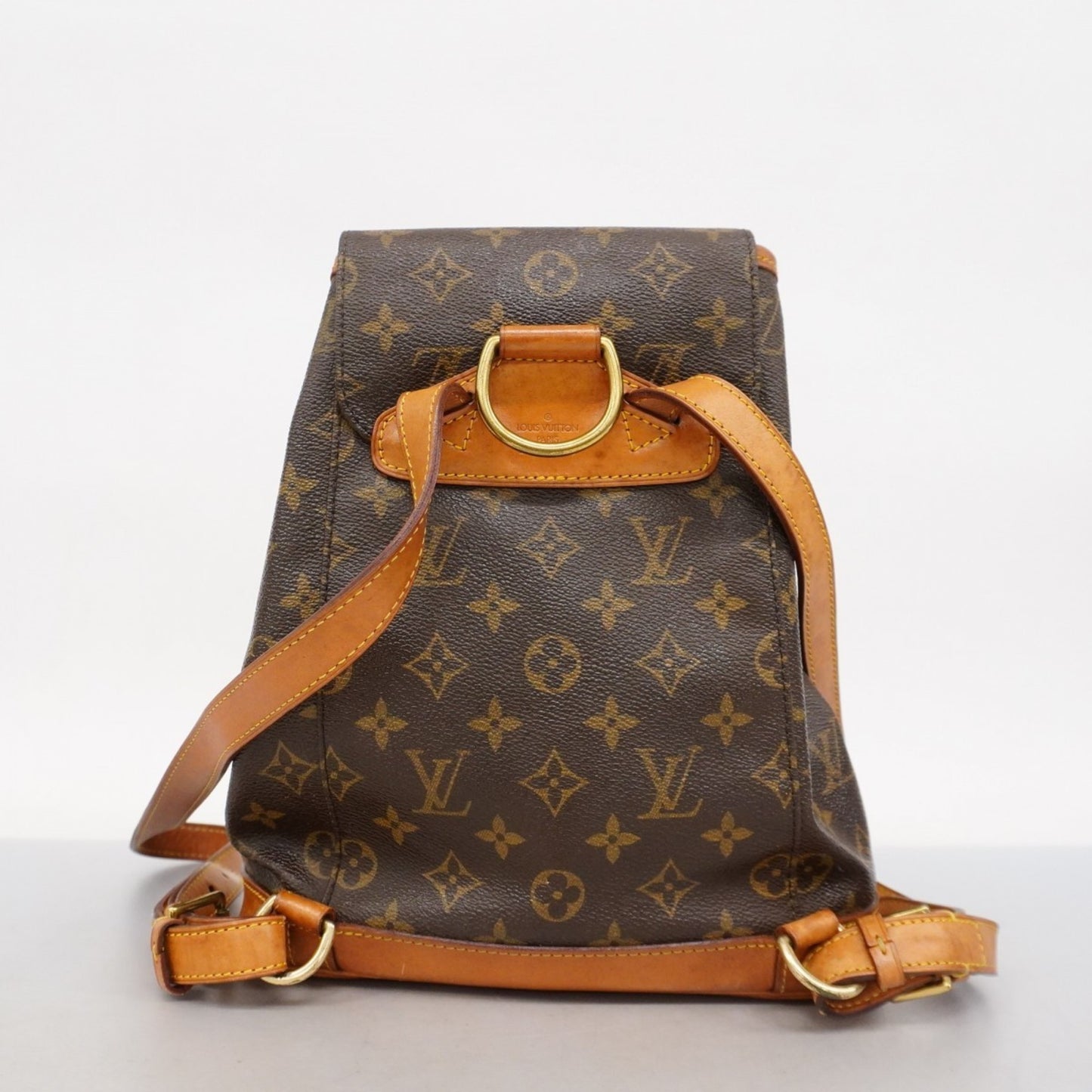 Louis Vuitton Montsouris MM, Brown, "CANVAS, LEATHER", backpack