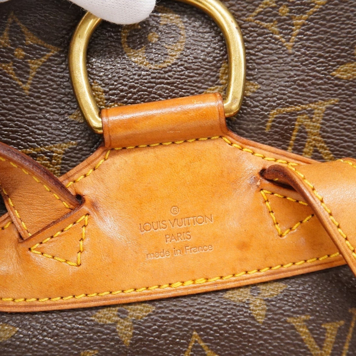 Louis Vuitton Montsouris MM, Brown, "CANVAS, LEATHER", backpack