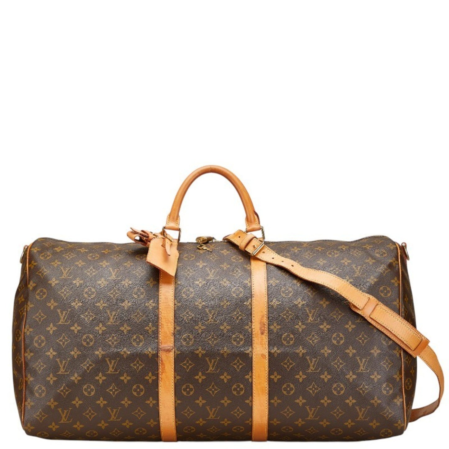 Louis Vuitton Keepall Bandoulière 60, Brown, Canvas, travel