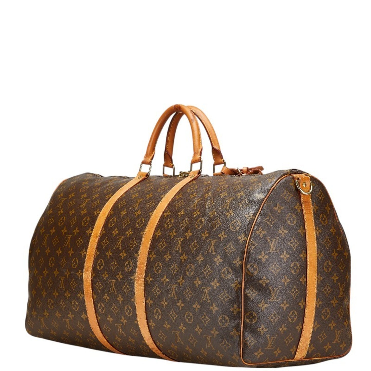 Louis Vuitton Keepall Bandoulière 60, Brown, Canvas, travel