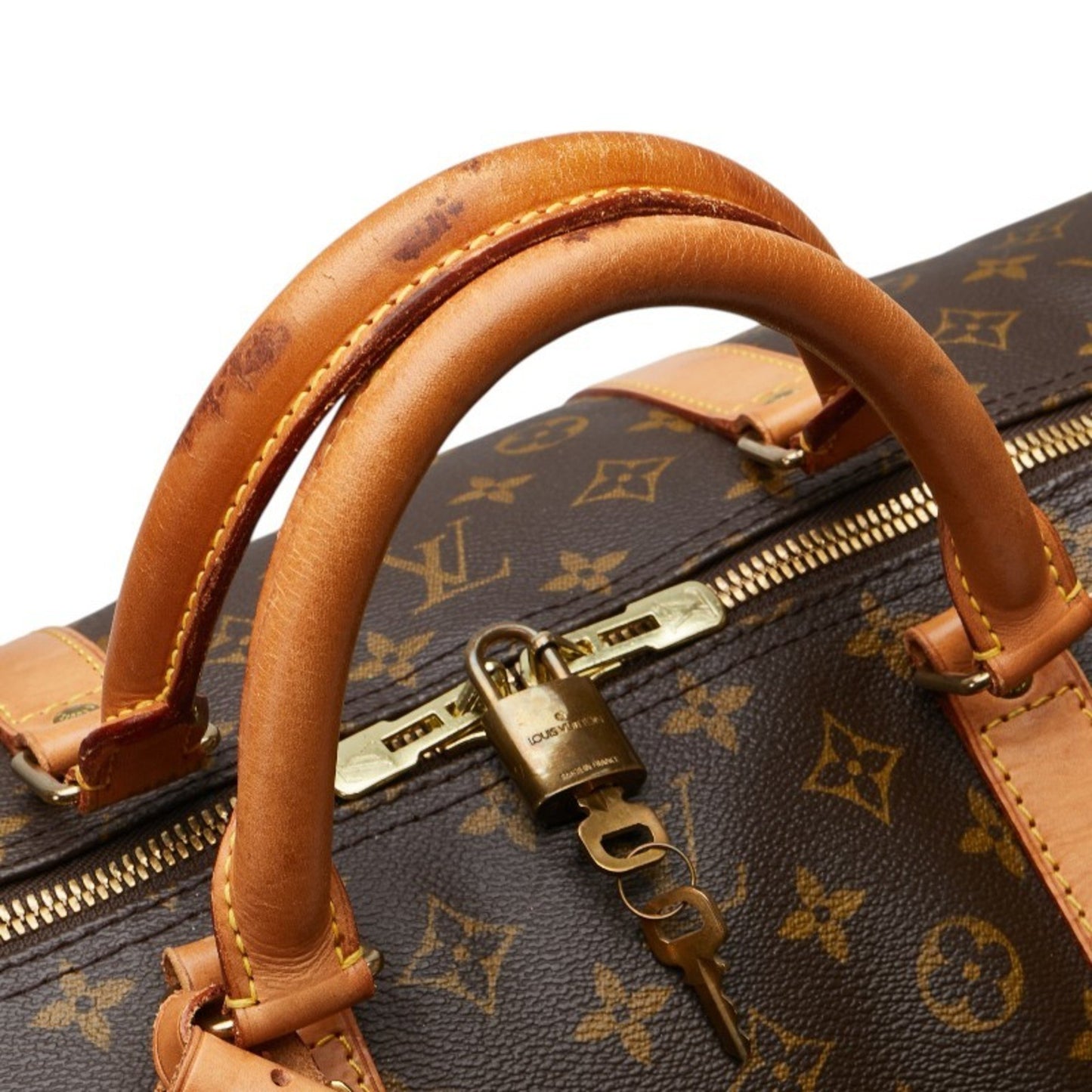 Louis Vuitton Keepall Bandoulière 60, Brown, Canvas, travel