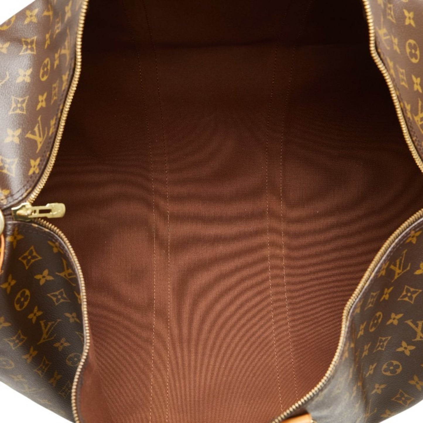 Louis Vuitton Keepall Bandoulière 60, Brown, Canvas, travel