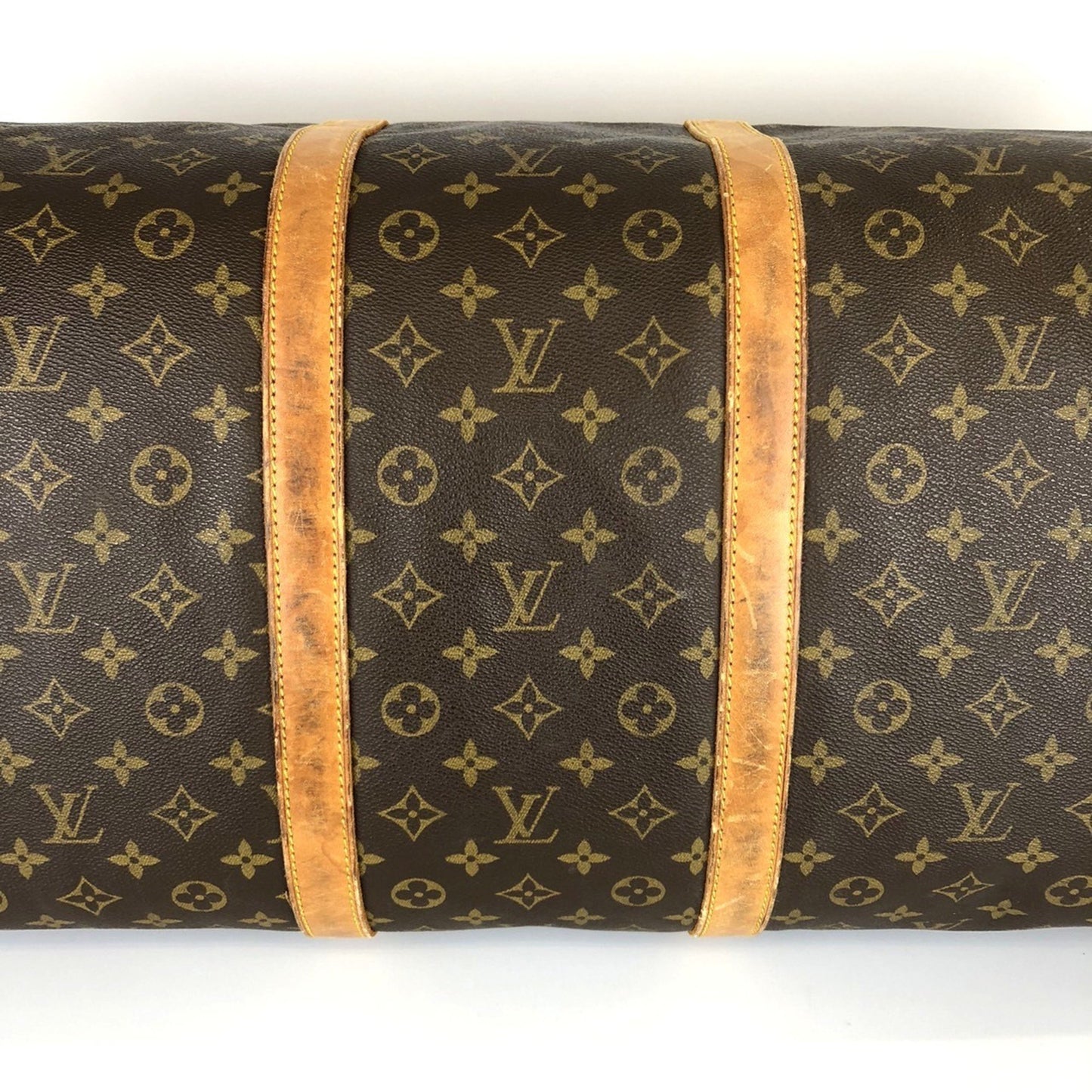 Louis Vuitton Keepall 60, Brown, Canvas, travel