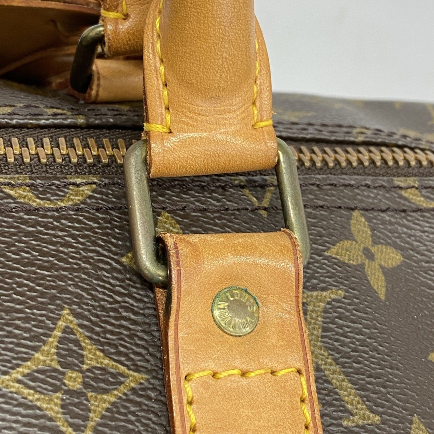 Louis Vuitton Keepall Bandoulière 55, Brown, Canvas, travel