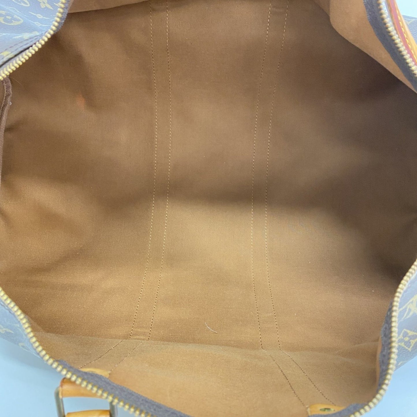 Louis Vuitton Keepall Bandoulière 55, Brown, Canvas, travel