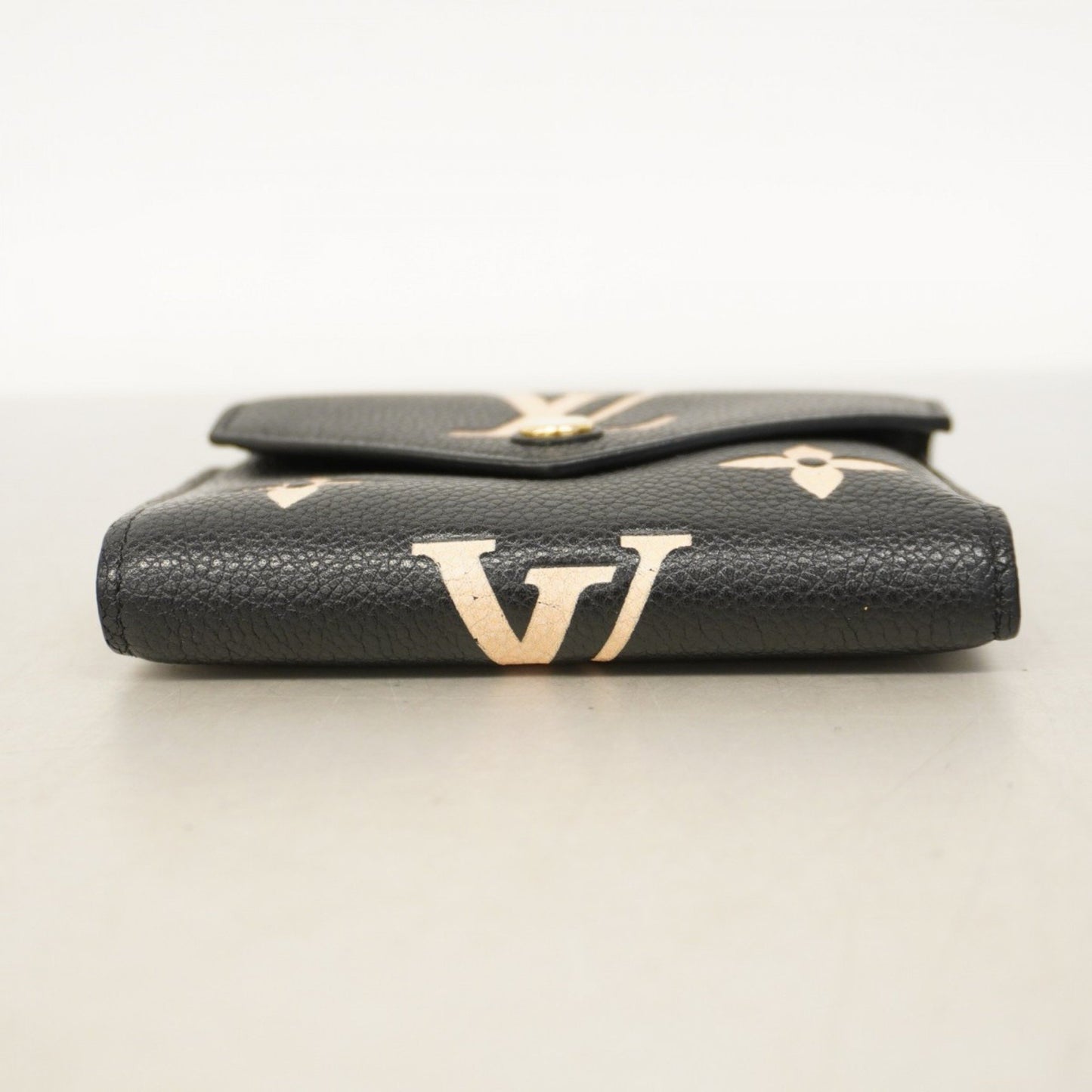 Louis Vuitton Victorine, Black, Leather, wallet