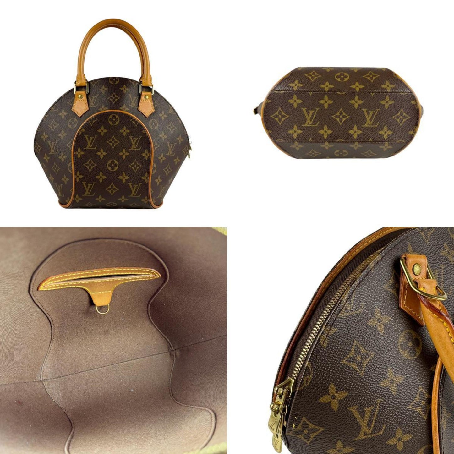 Louis Vuitton Ellipse, Brown, Canvas, handbag