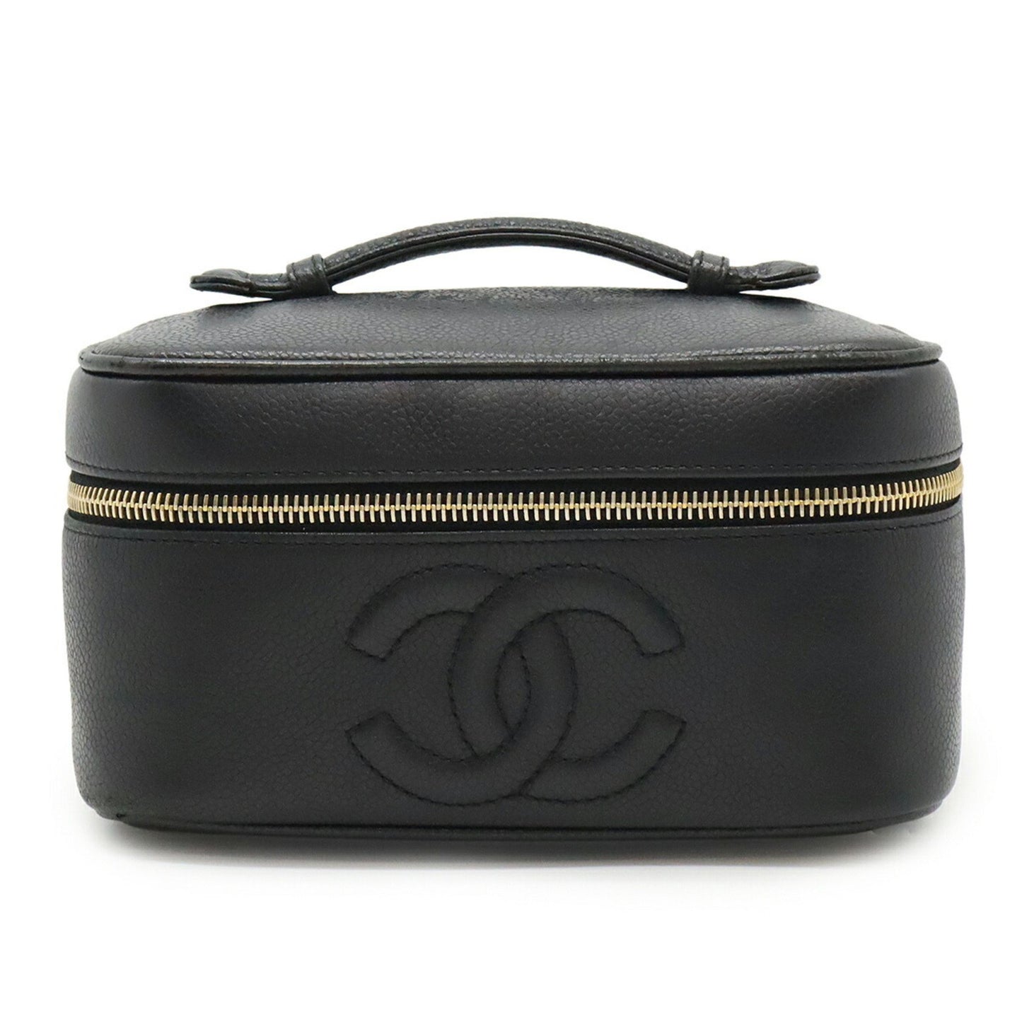 Chanel Vanity vertical, Black, Leather, handbag