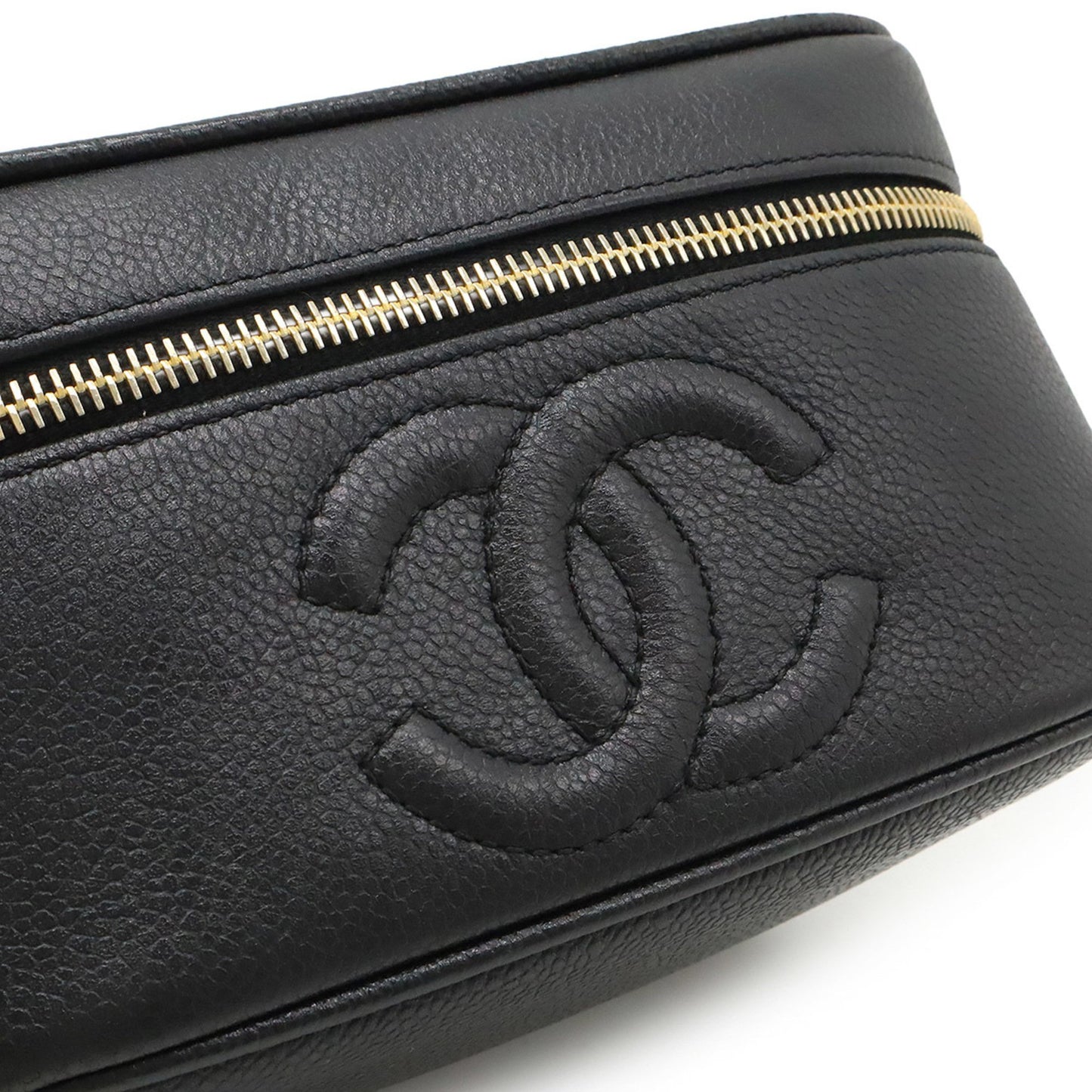Chanel Vanity vertical, Black, Leather, handbag