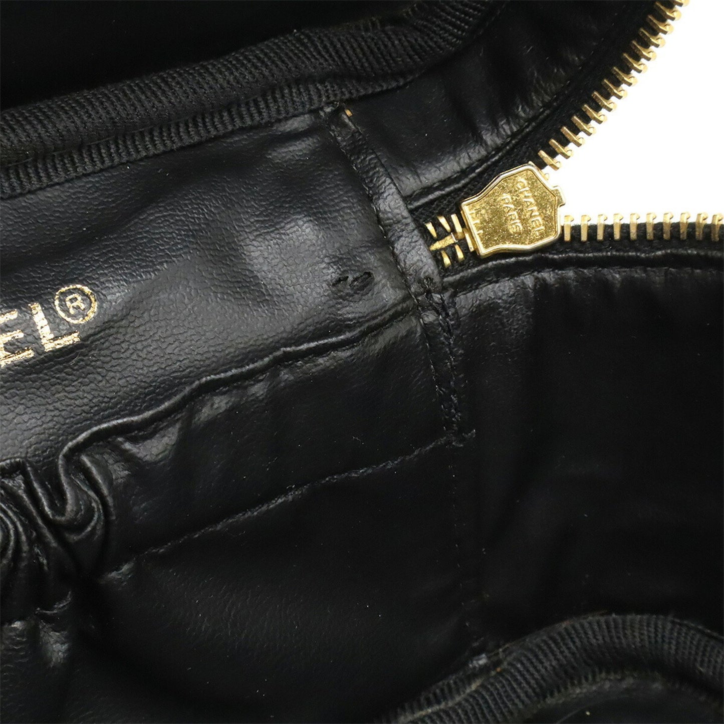 Chanel Vanity vertical, Black, Leather, handbag