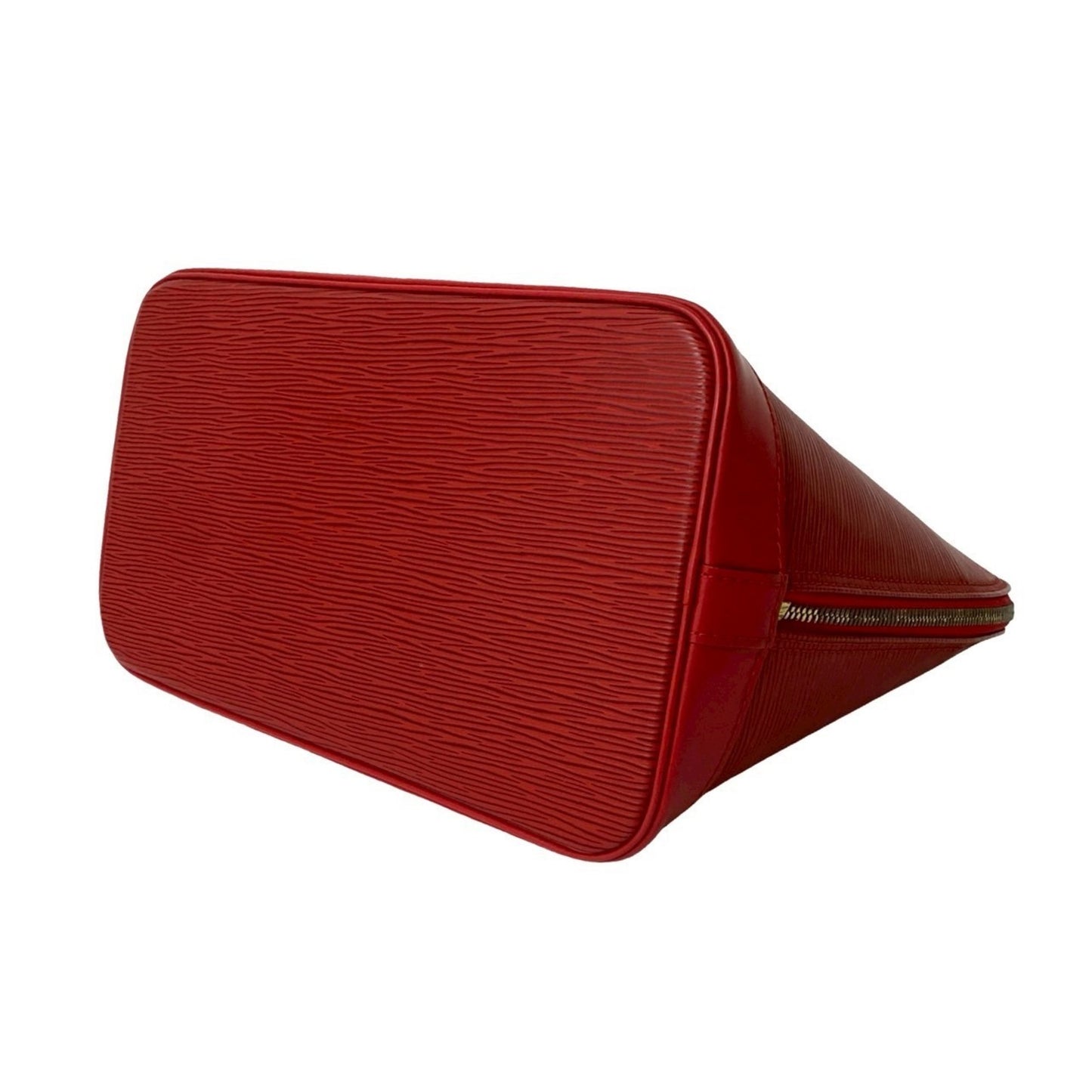 Louis Vuitton Alma, Red, Leather, tote