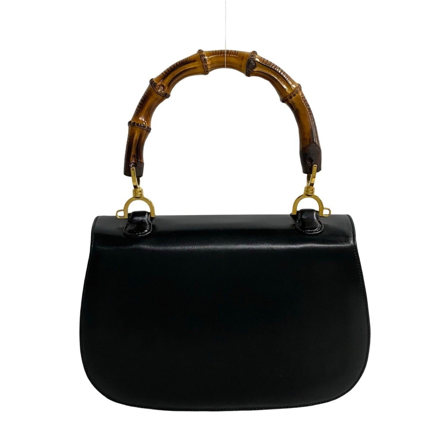 Gucci Bamboo, Black, Leather, handbag