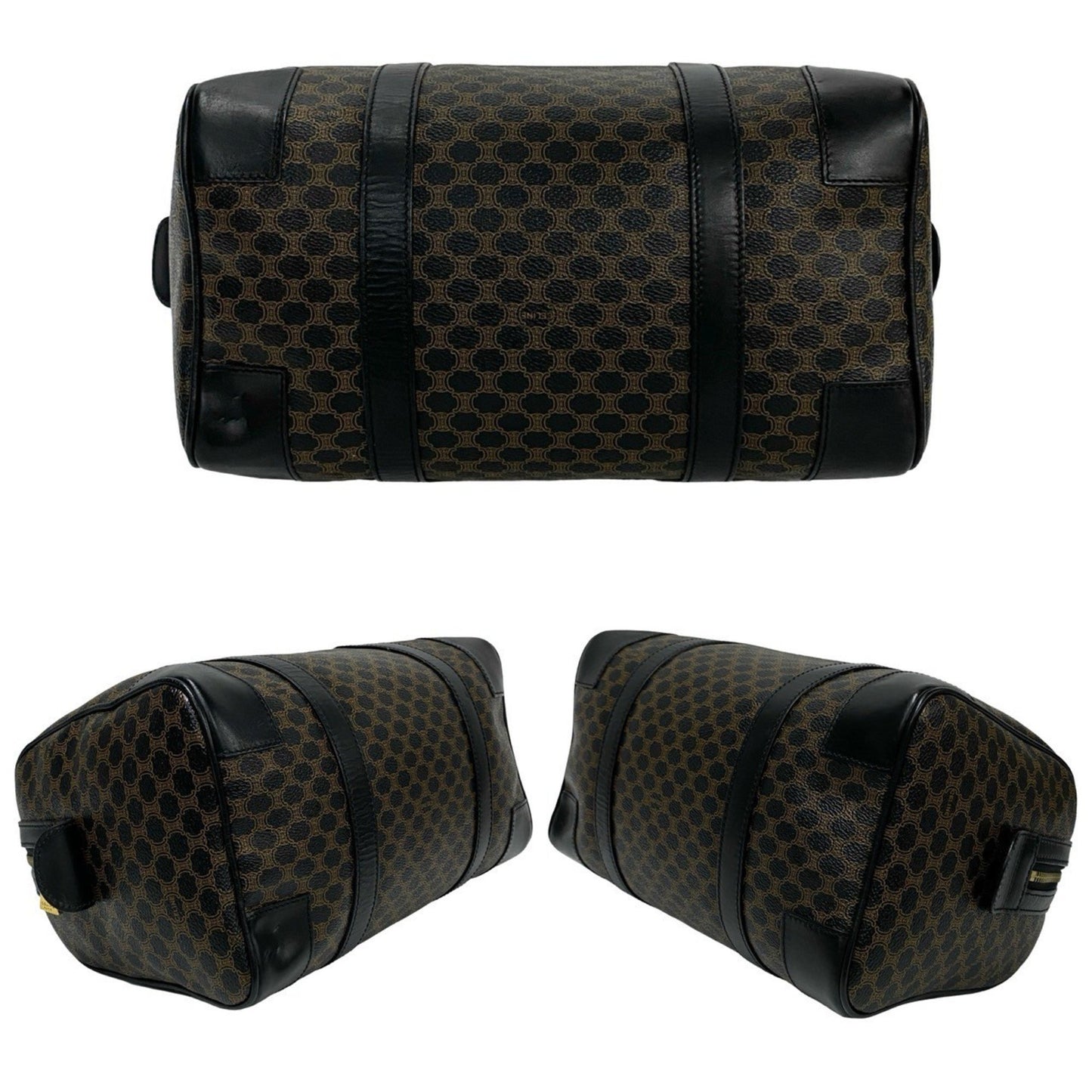 Céline Boston, Brown, Canvas, handbag
