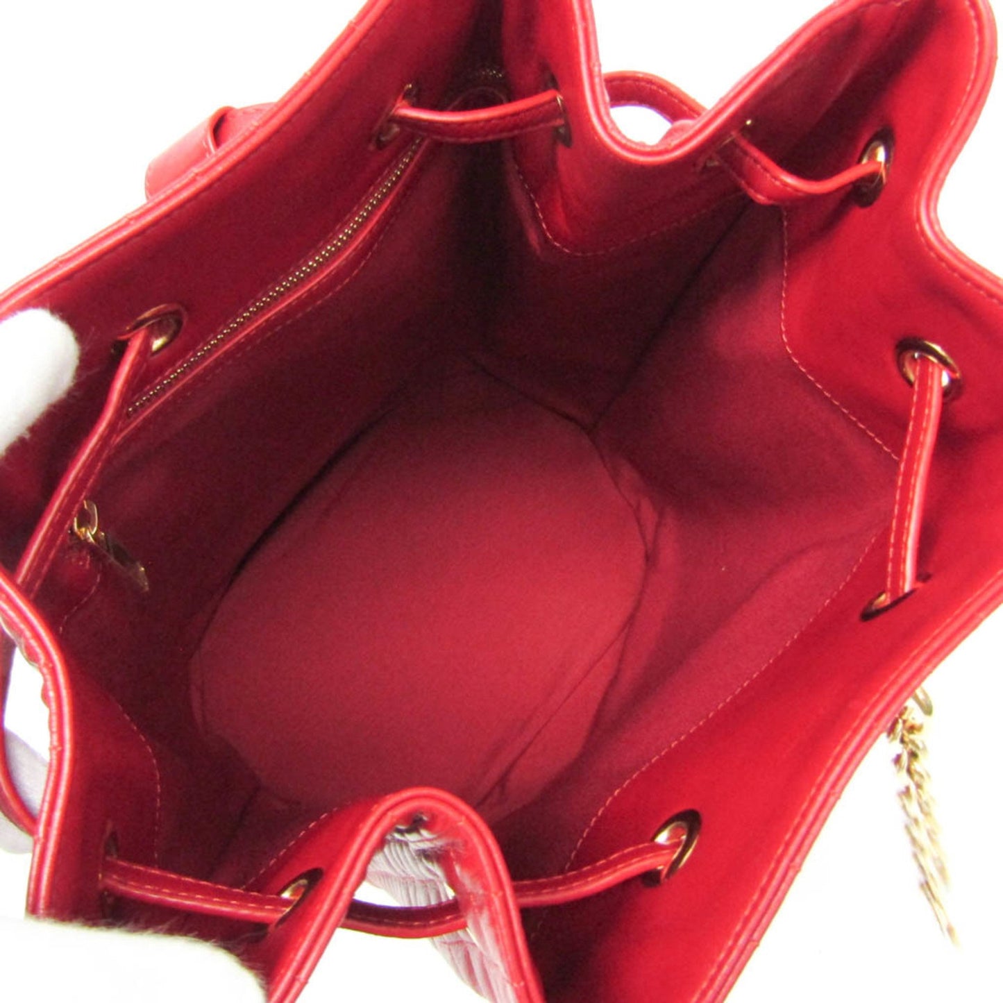Céline C charm, Red, Leather, shoulder