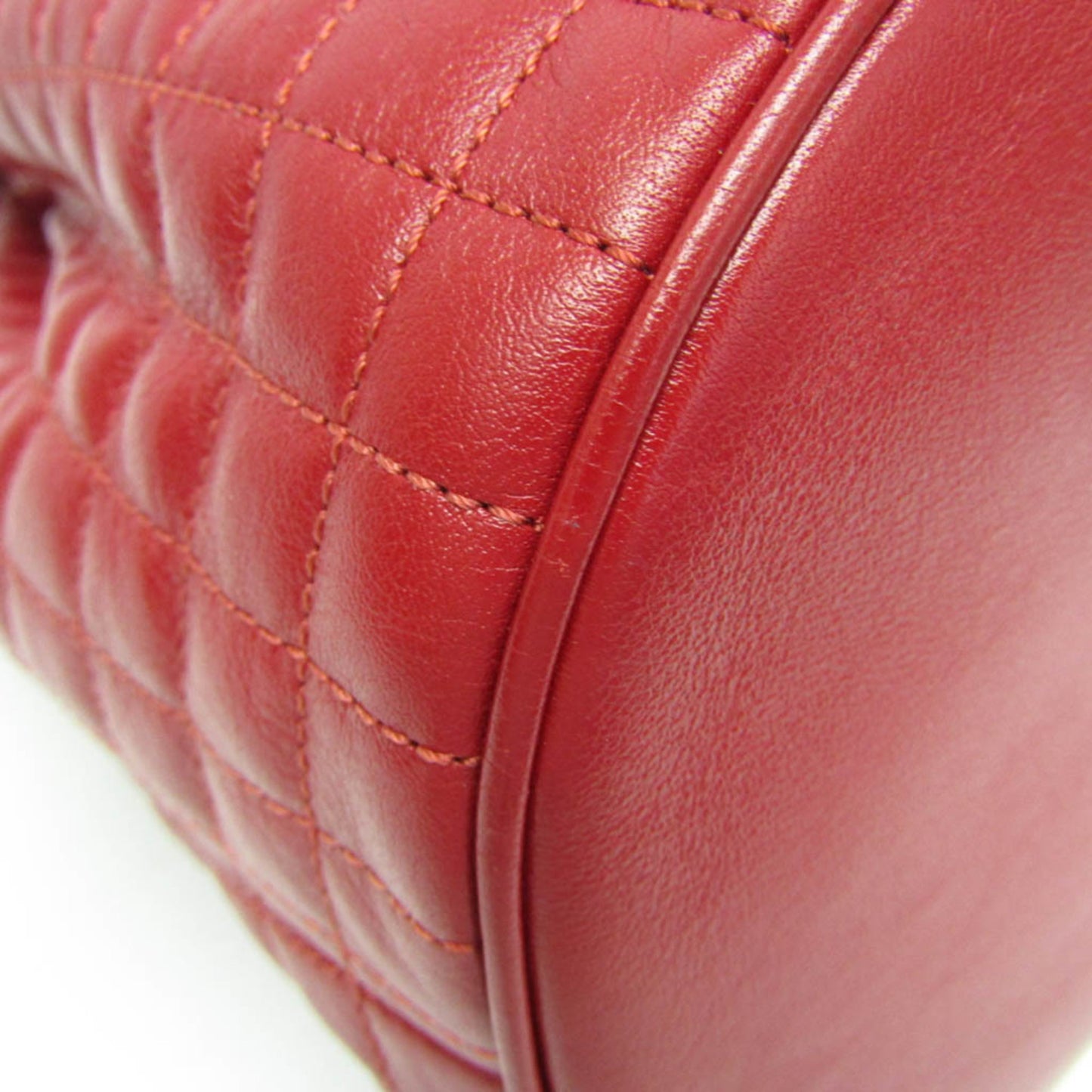 Céline C charm, Red, Leather, shoulder
