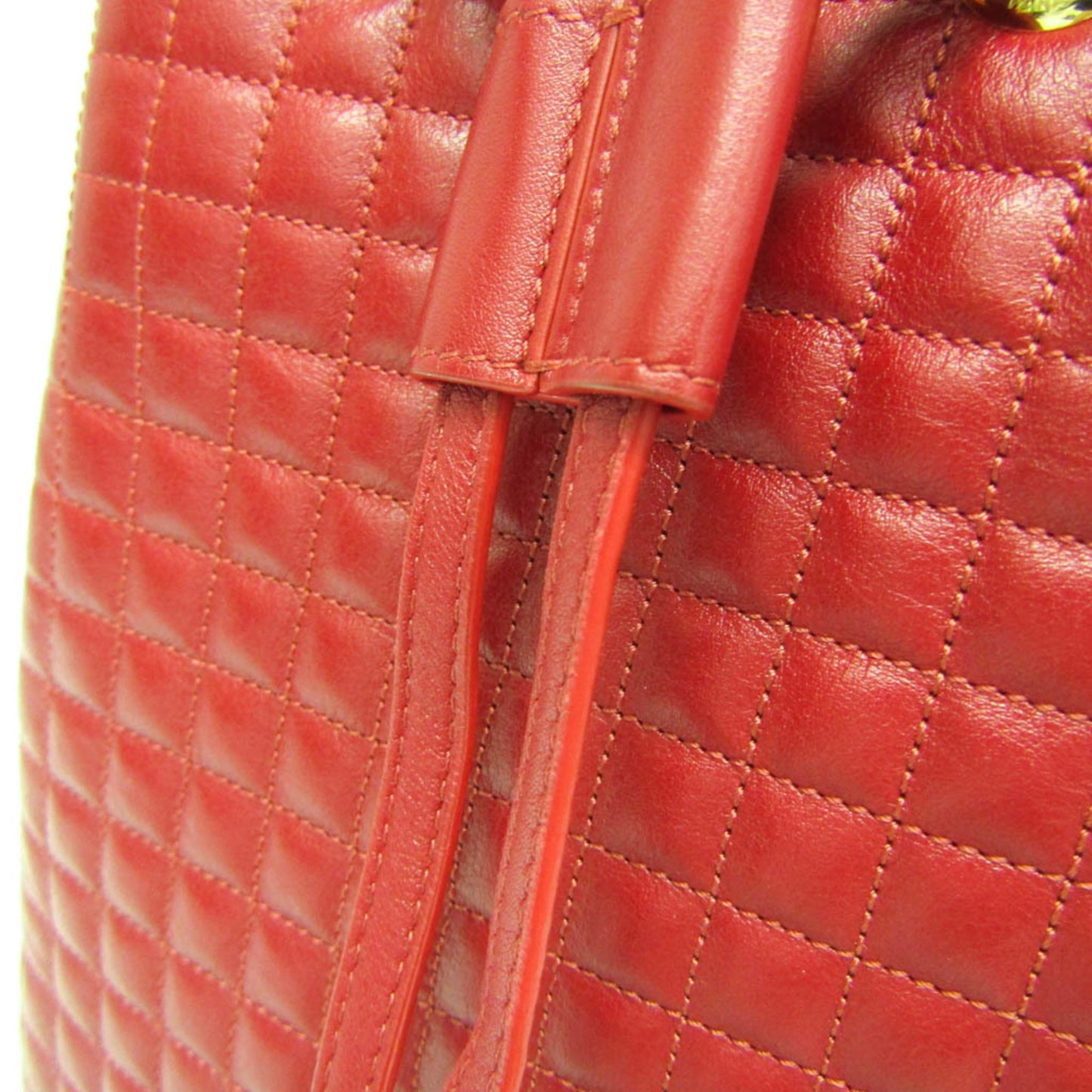 Céline C charm, Red, Leather, shoulder