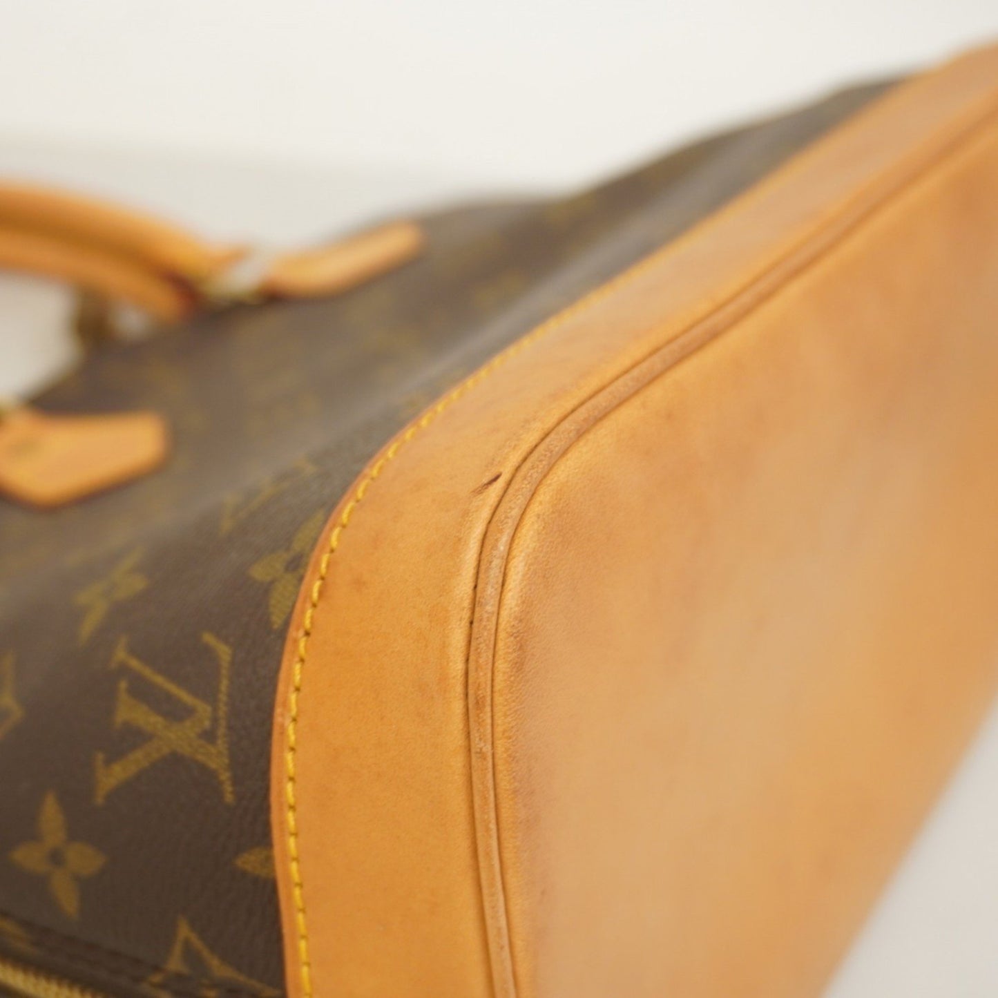 Louis Vuitton Alma, Brown, Canvas, handbag