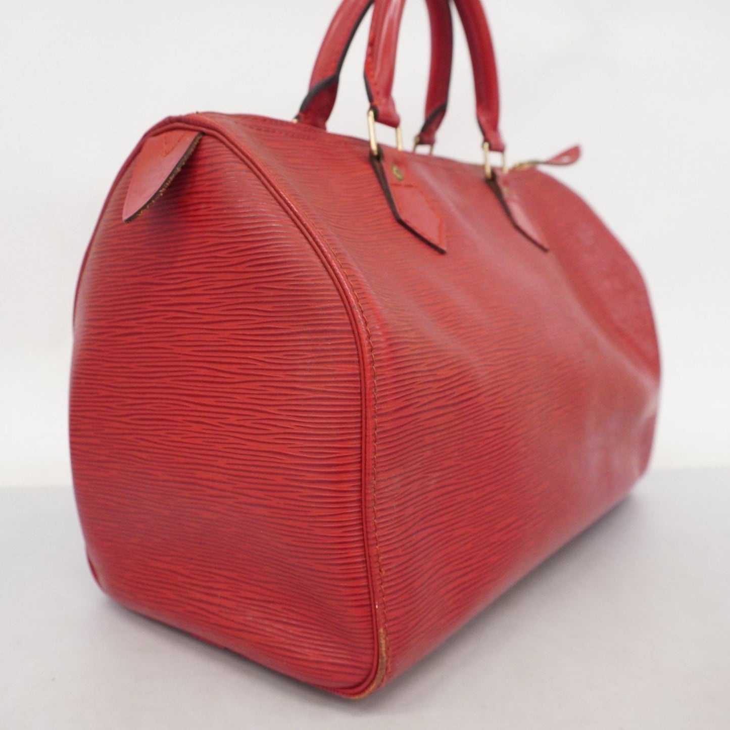 Louis Vuitton Speedy 30, Red, Leather, handbag