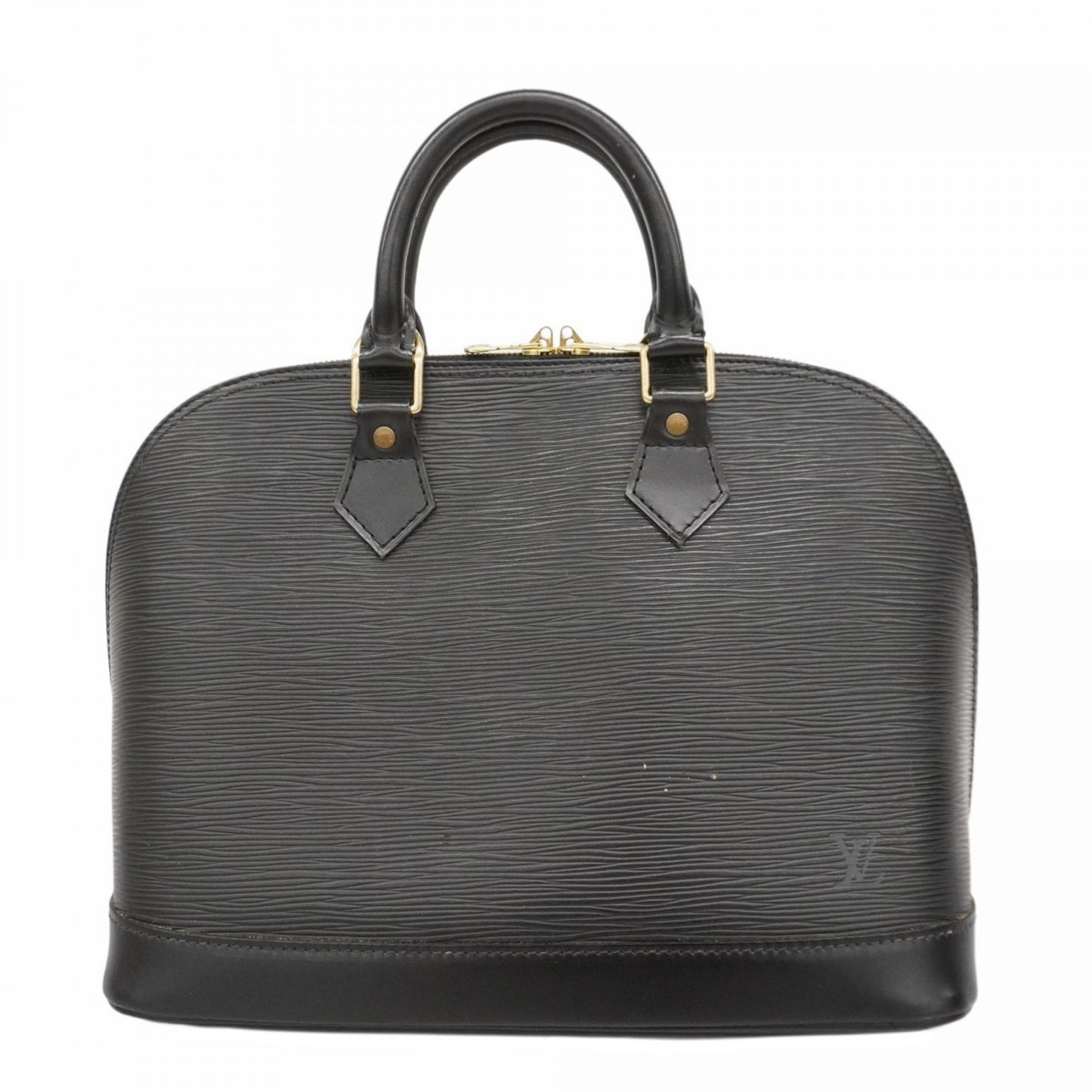 Louis Vuitton Alma, Black, Leather, handbag