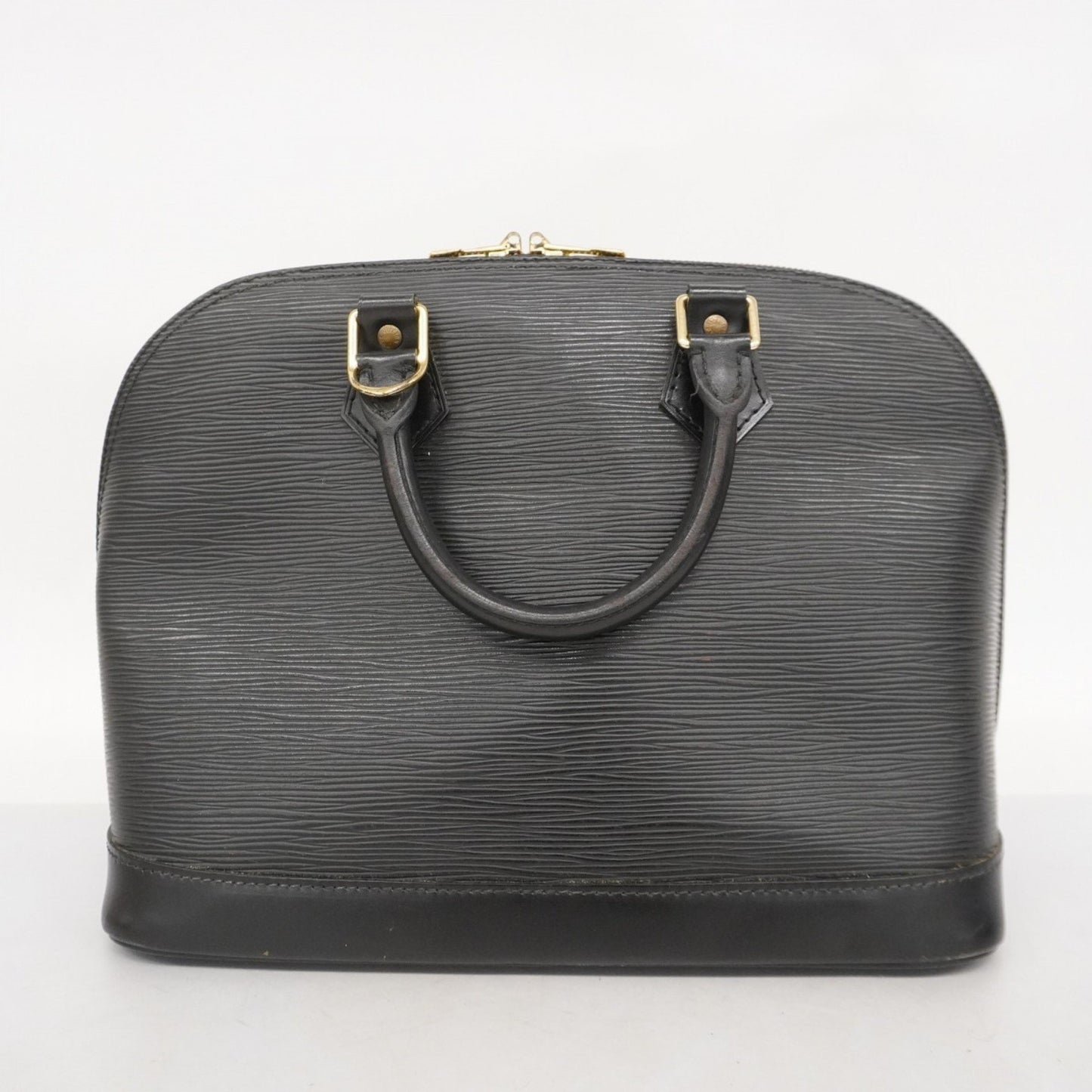 Louis Vuitton Alma, Black, Leather, handbag