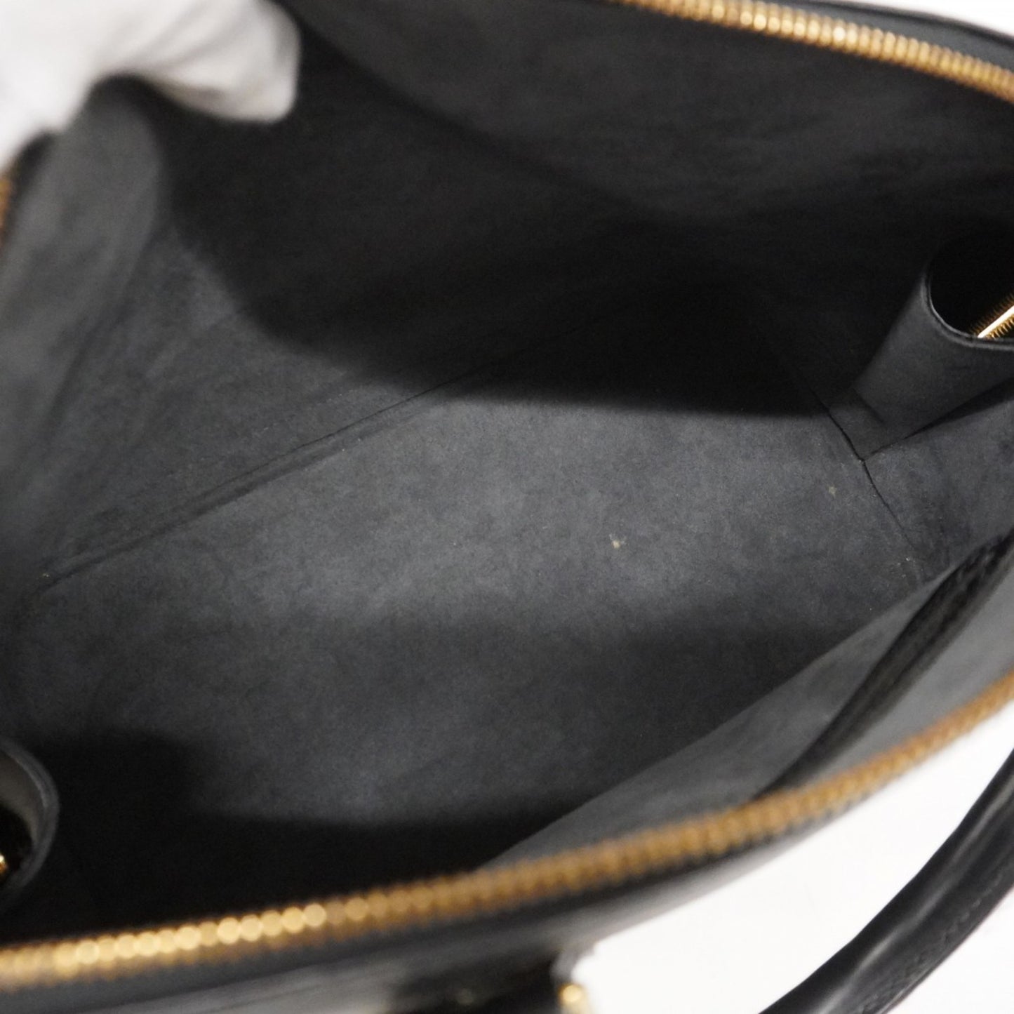 Louis Vuitton Alma, Black, Leather, handbag