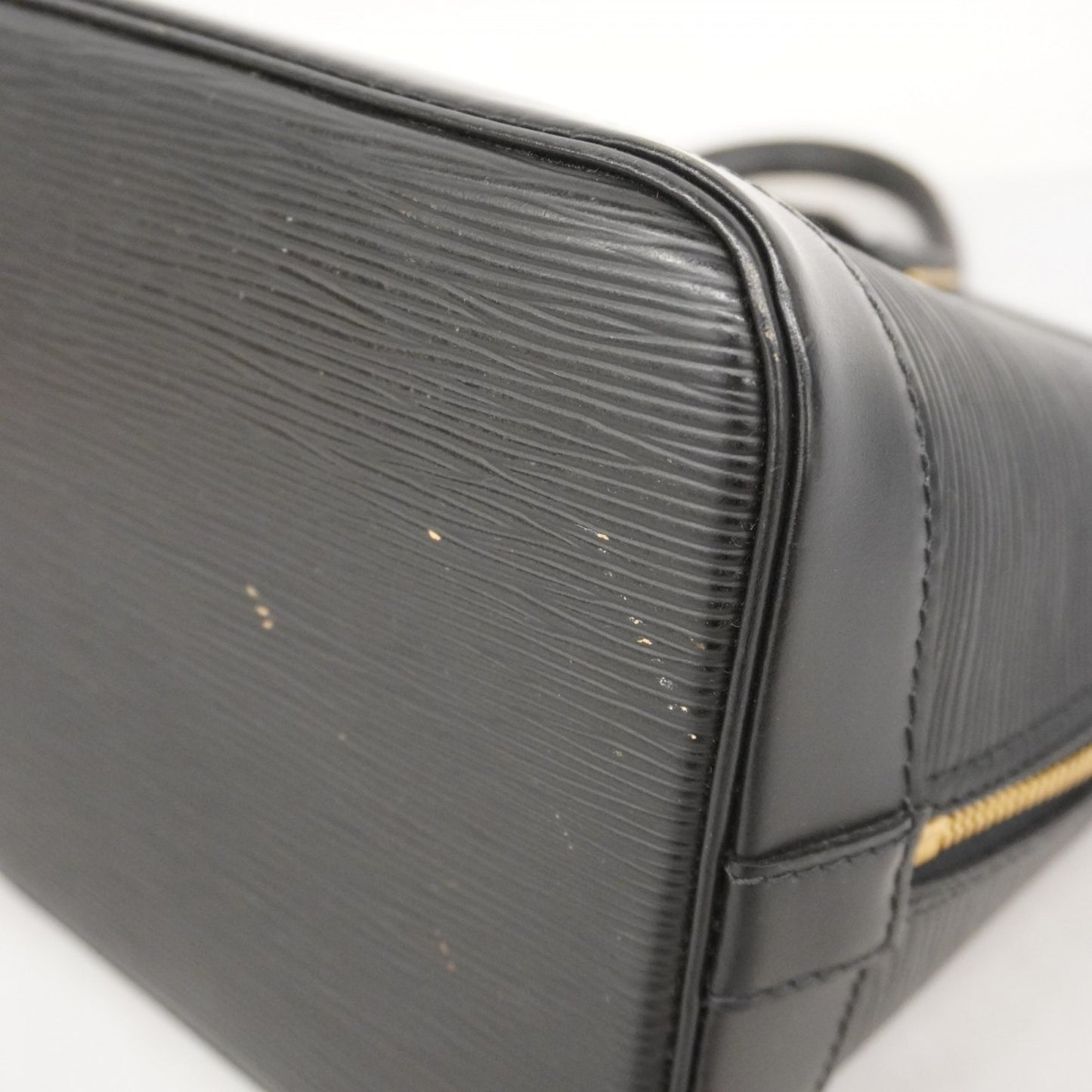 Louis Vuitton Alma, Black, Leather, handbag