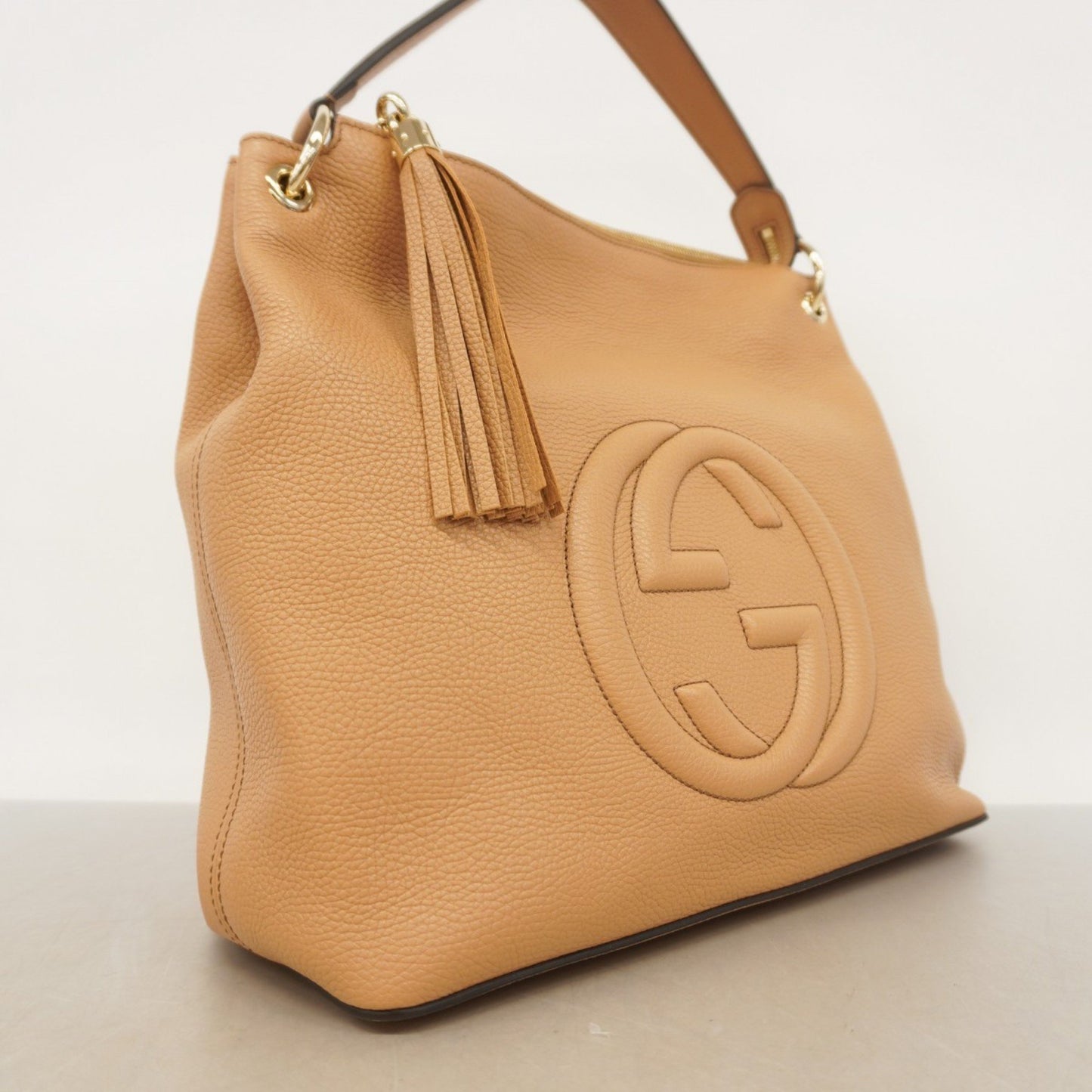 Gucci Soho, Camel, Leather, handbag