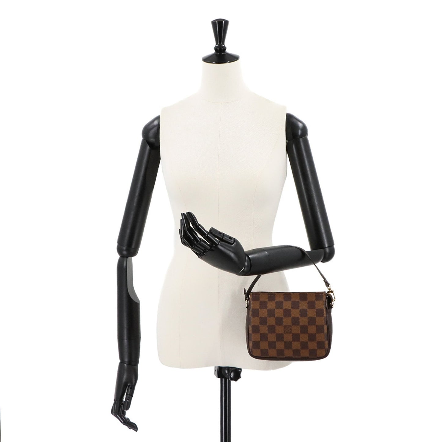 Louis Vuitton Trousse makeup, Brown, Canvas, clutch